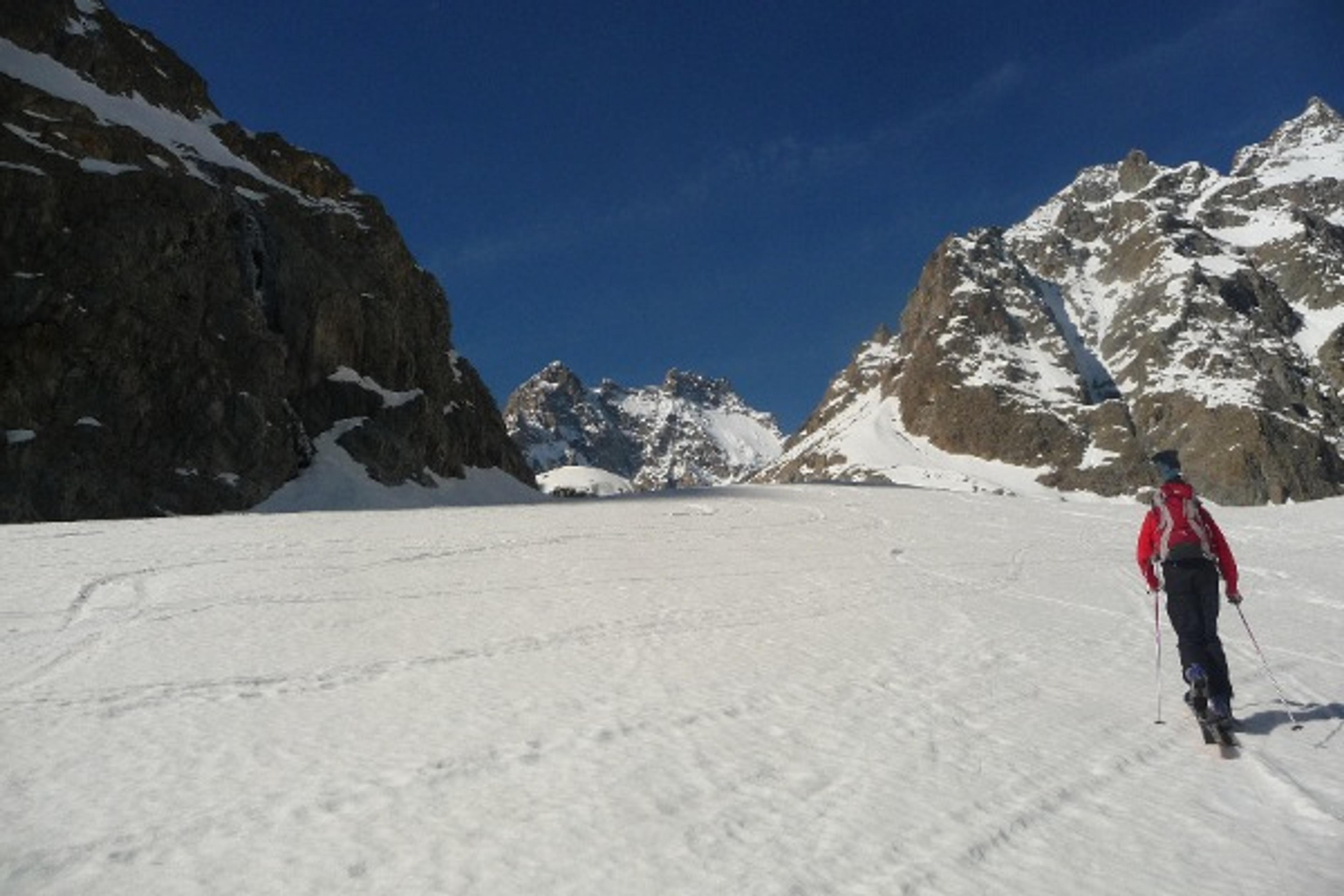 Ski Glacier noir - Sur le haut de la première branche du Glacier