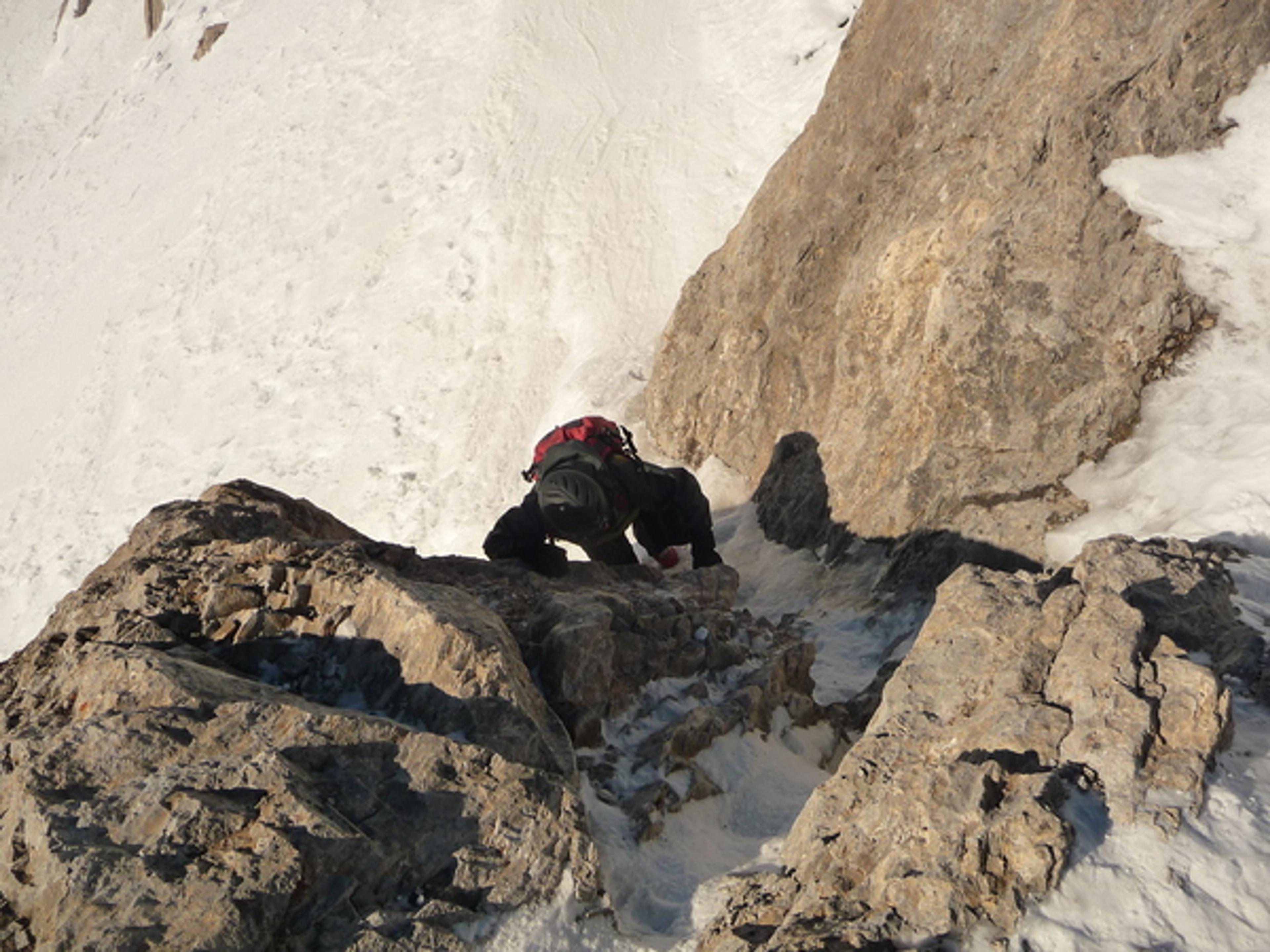 Hors piste Serre Chevalier - Court pas d'escalade pour skier le Jackson