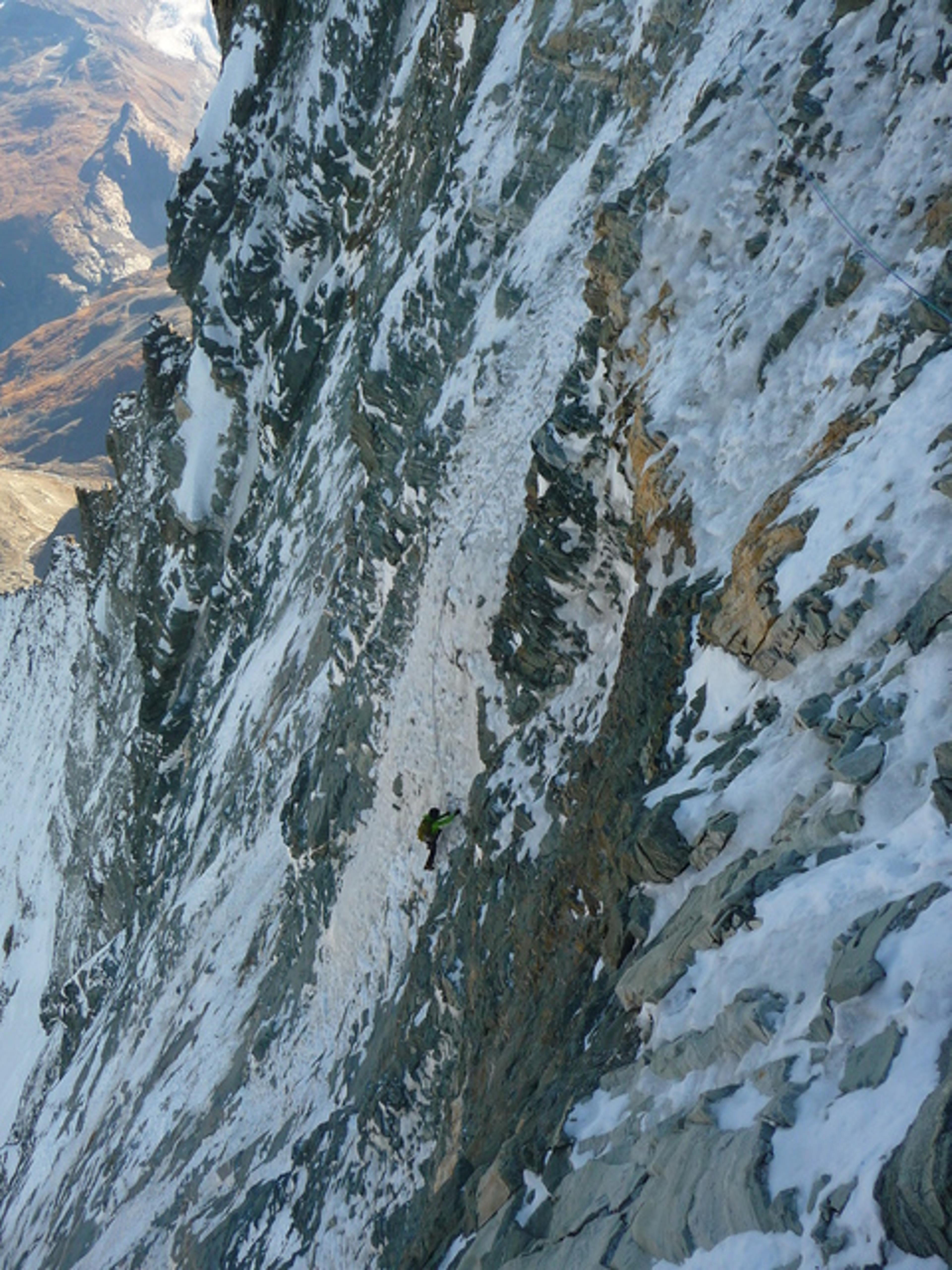 Cervin - Voie Schmidt - Jib dans la "cascade"