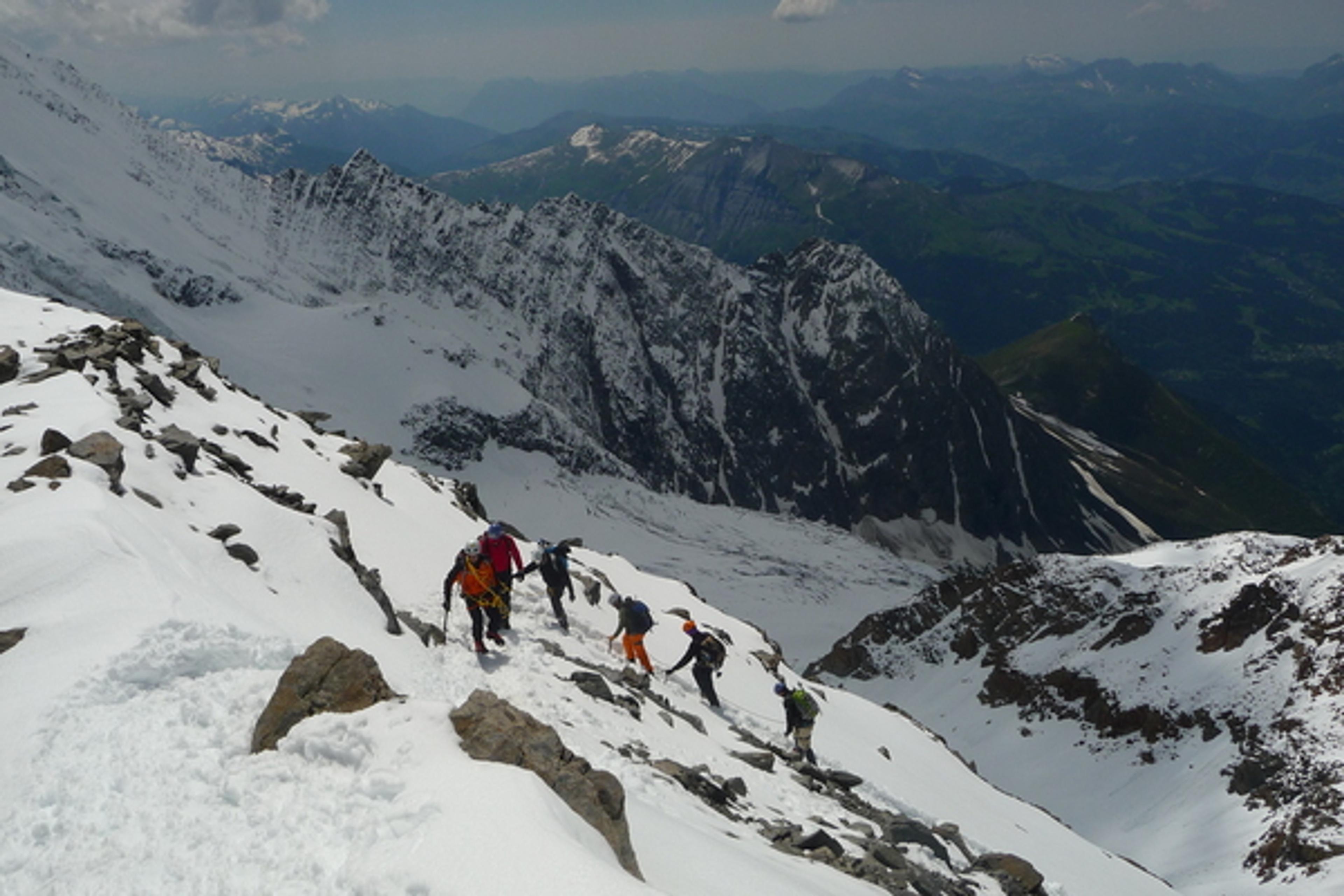 Mont Blanc - Voie normale - Peu après le couloir de la mort