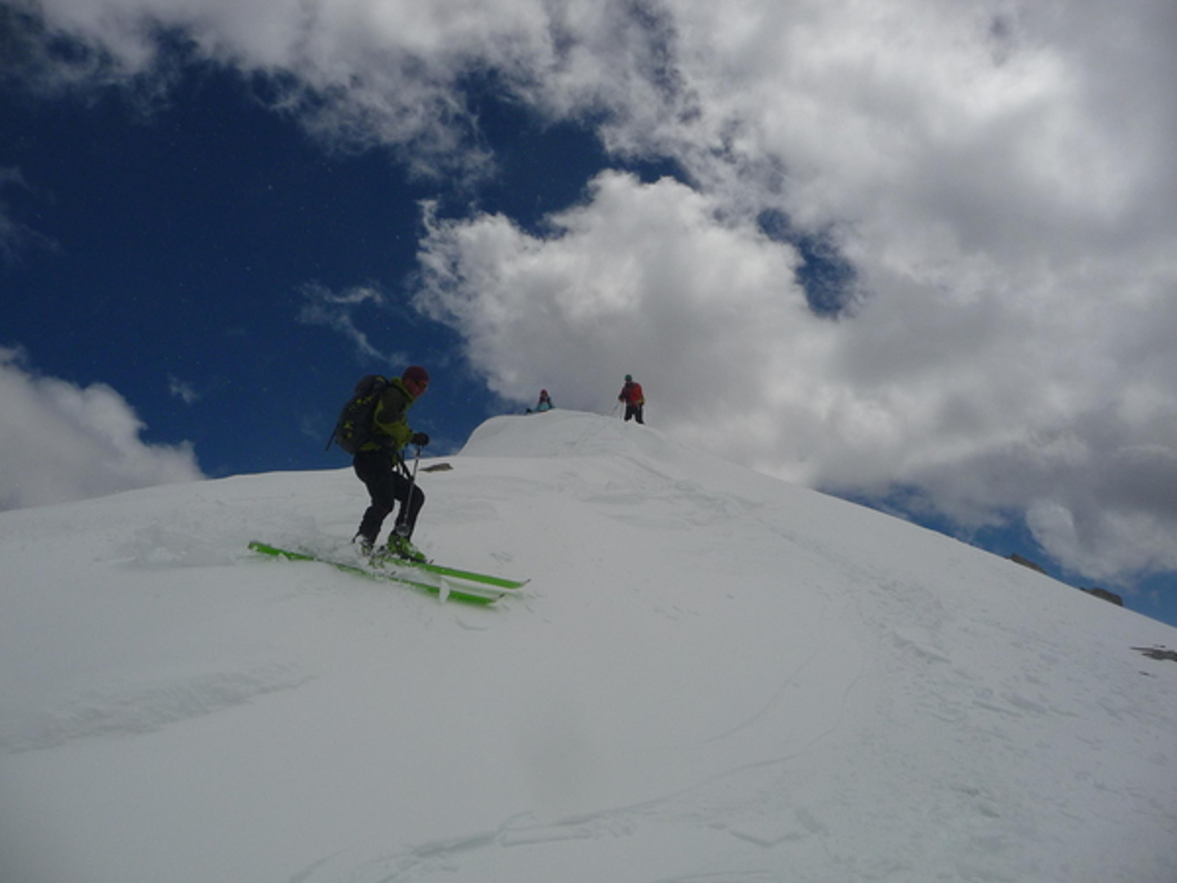 Sommet du Grand Vallon - Premiers virages, pas les meilleurs