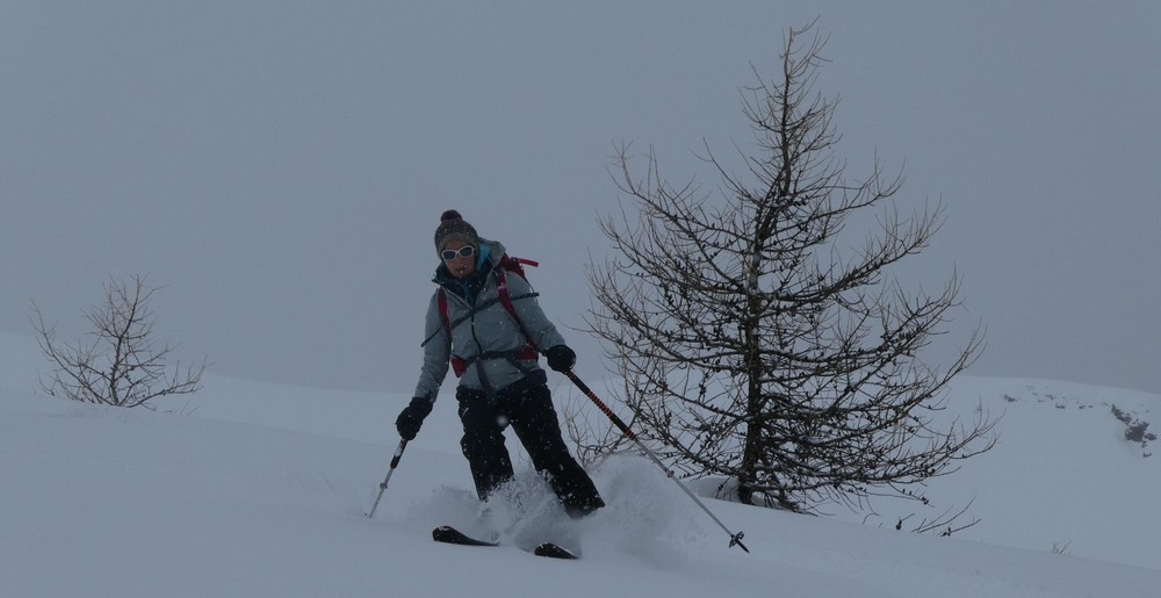 Tête des Raisin - Emilie à la descente
