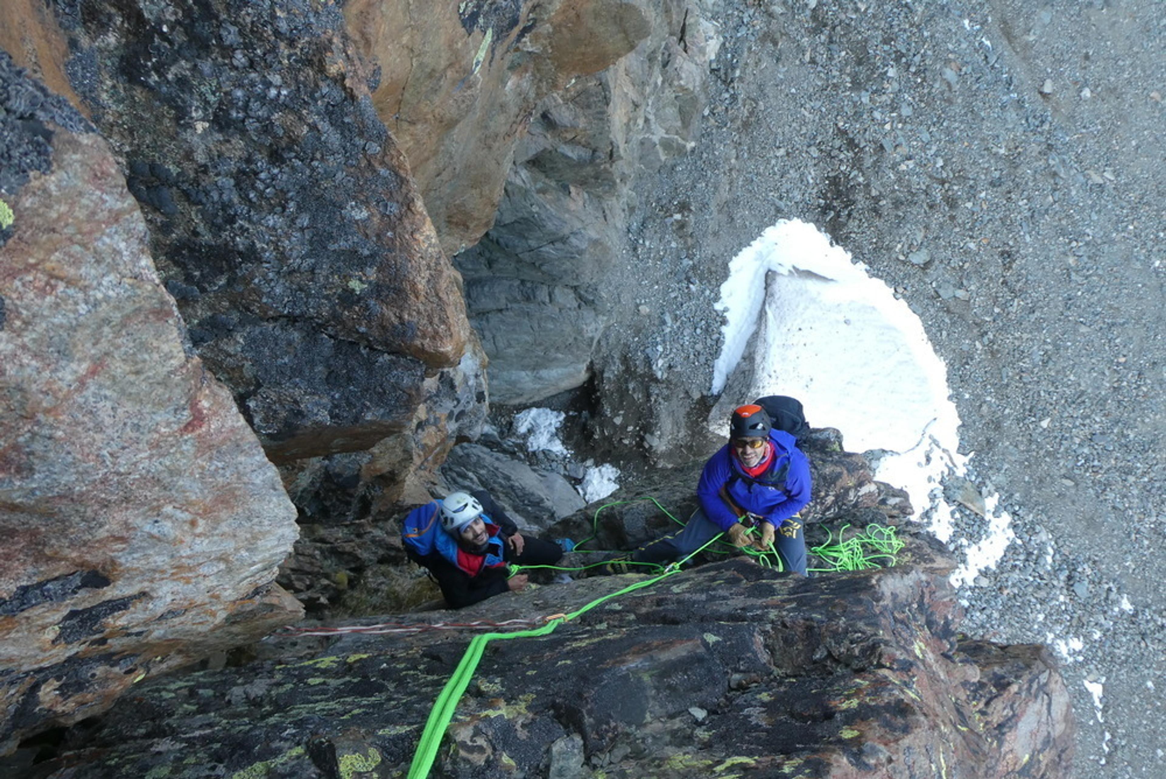 Pilier Sud Tête des Fétoules - Au premier relais