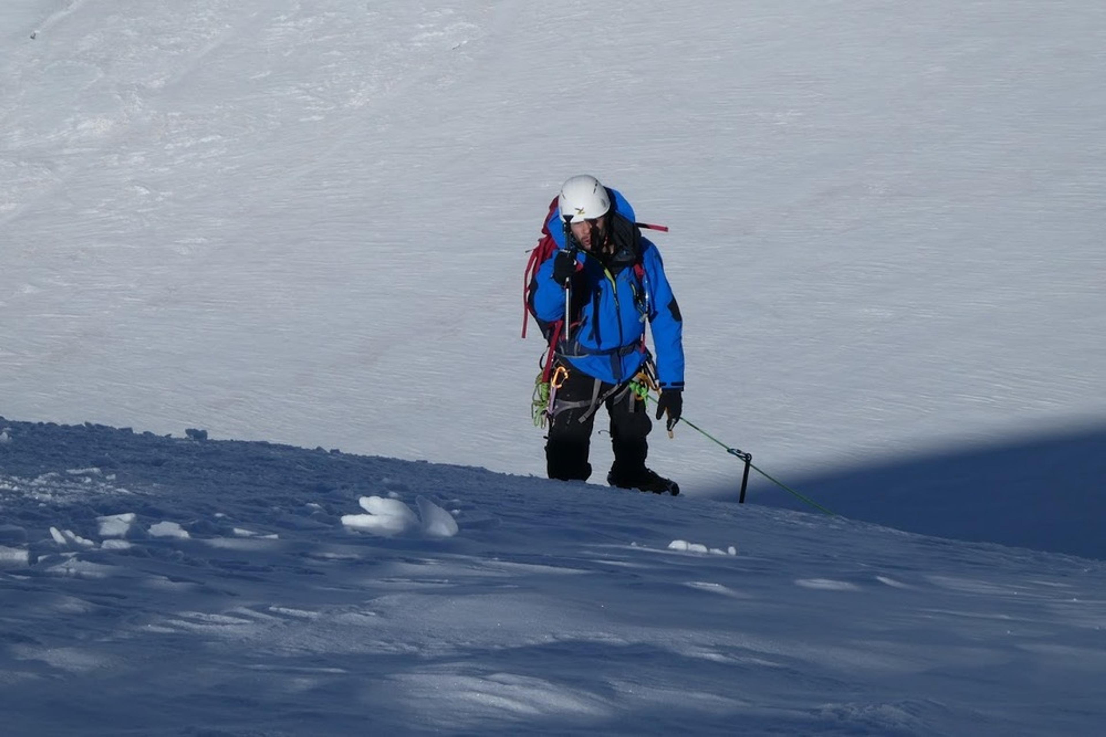 Quentin en finit avec la pente de glace
