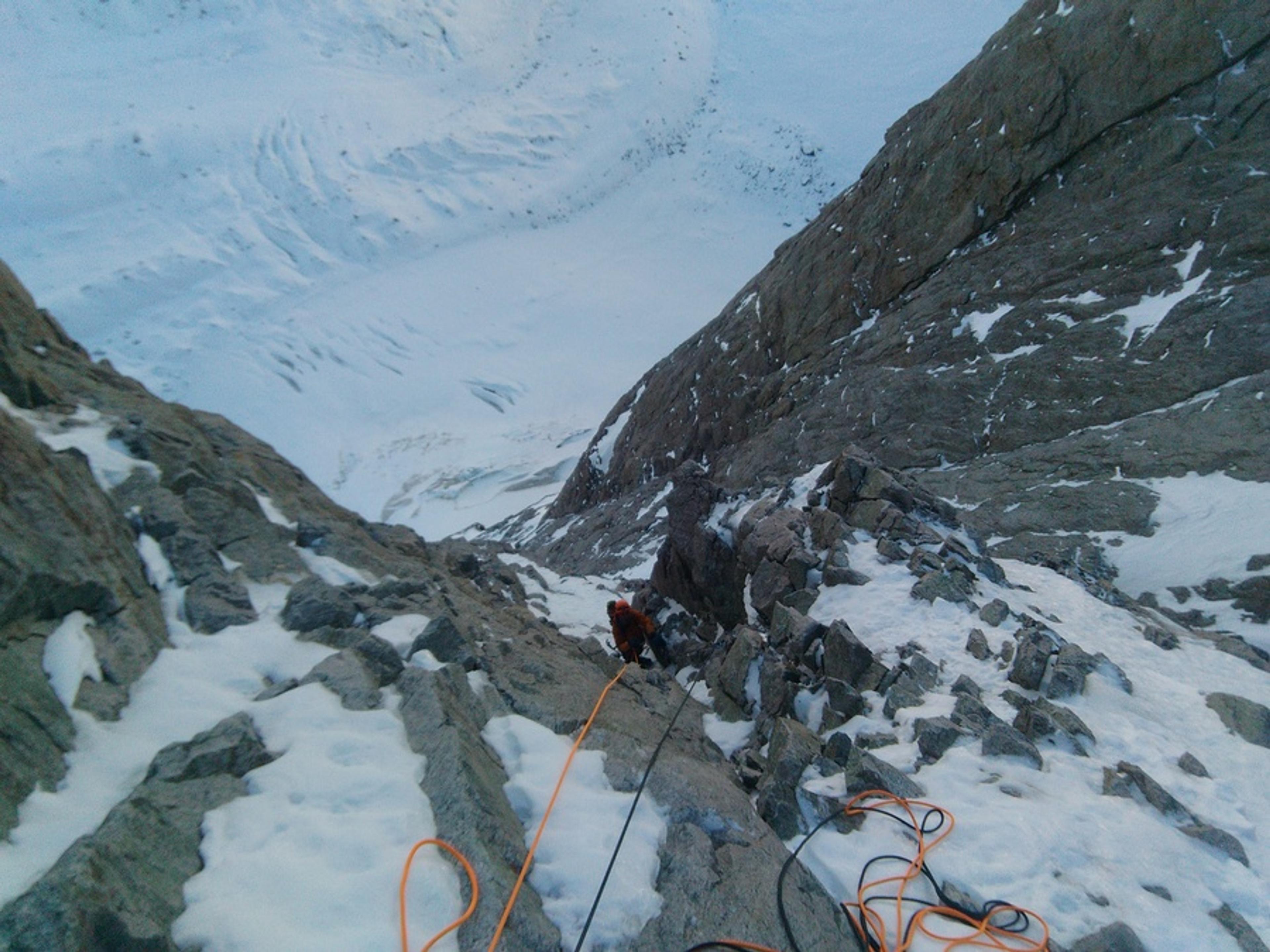 Pic Sans Nom - Prestige des Ecrins - Couloir rocheux de la Russemberger