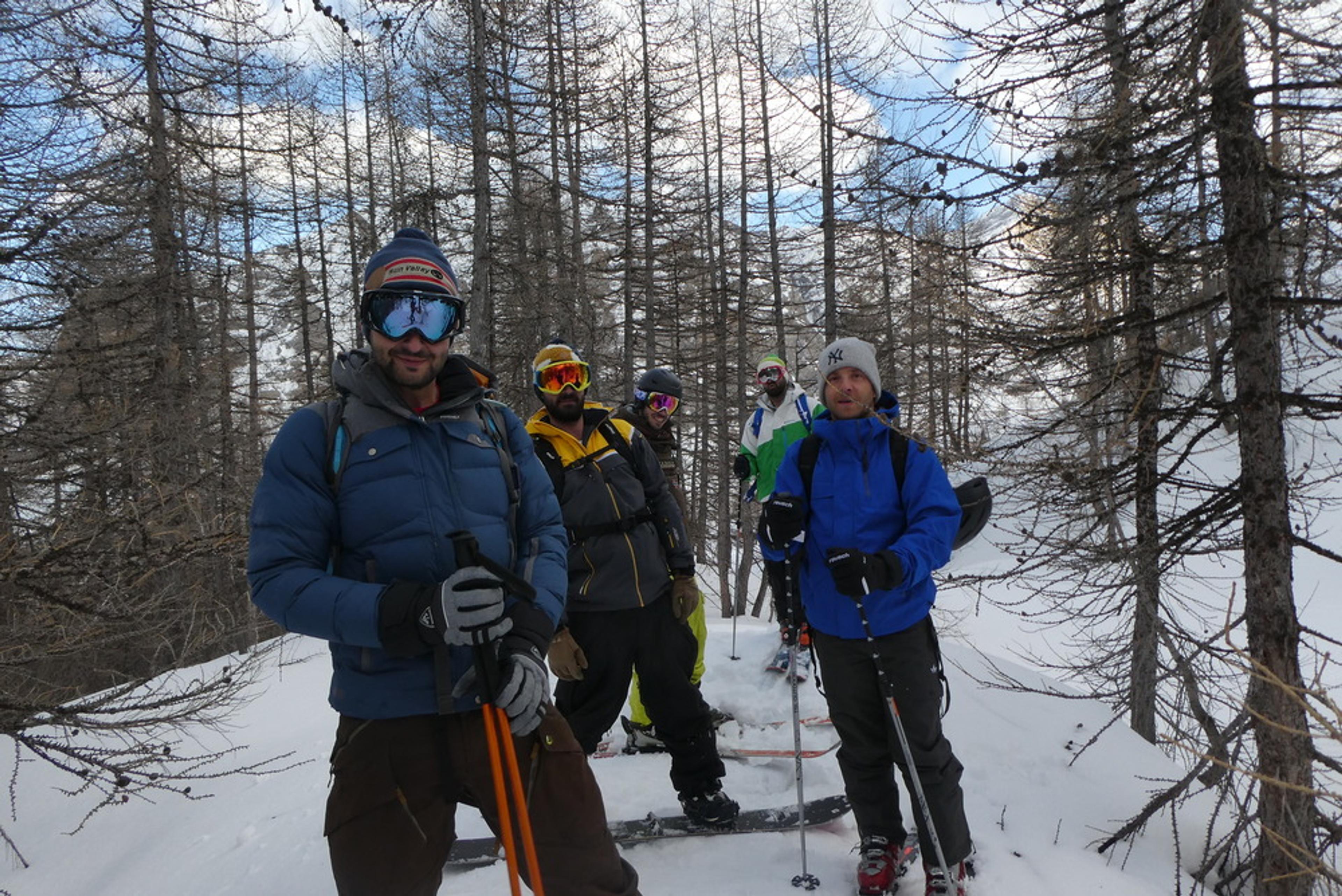 Week-end ski Dormillouse - La troupe sur le téton