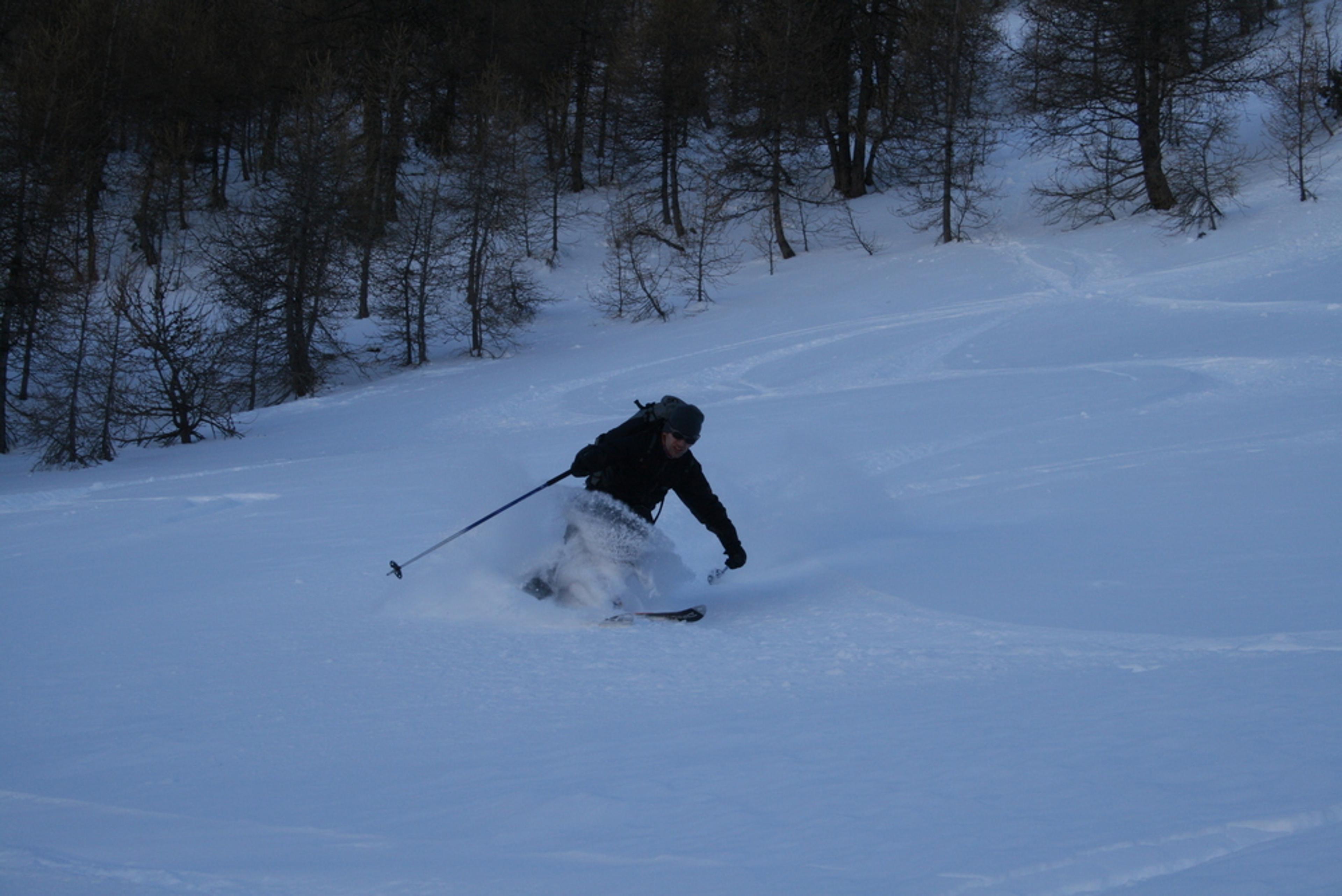 Ski de randonnée - Les Orres - Clem découvre les joies de la profonde