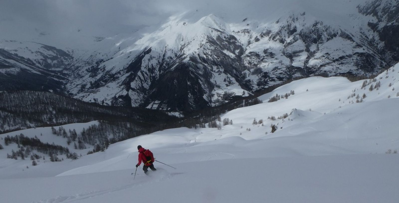 Christophe sous le petit col de Mirandol