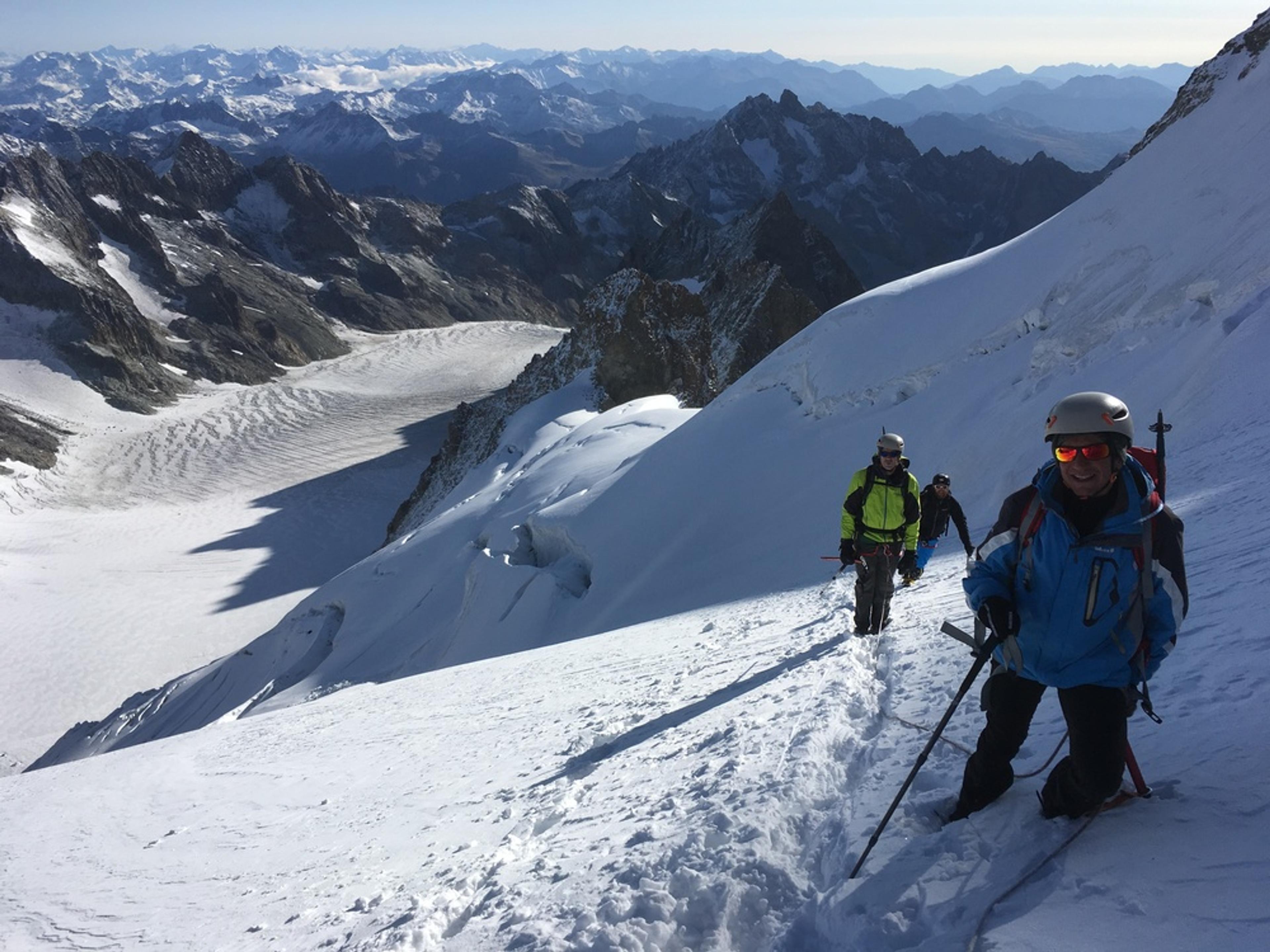 Dôme des Ecrins - La fin du raidillon de la muerte