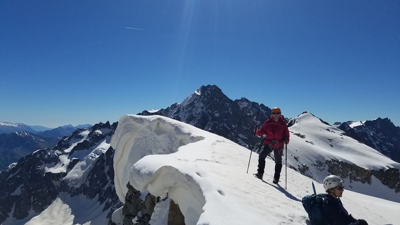 Stage initiation alpinisme - Brigitte en finit avec la bosse d'Arsine