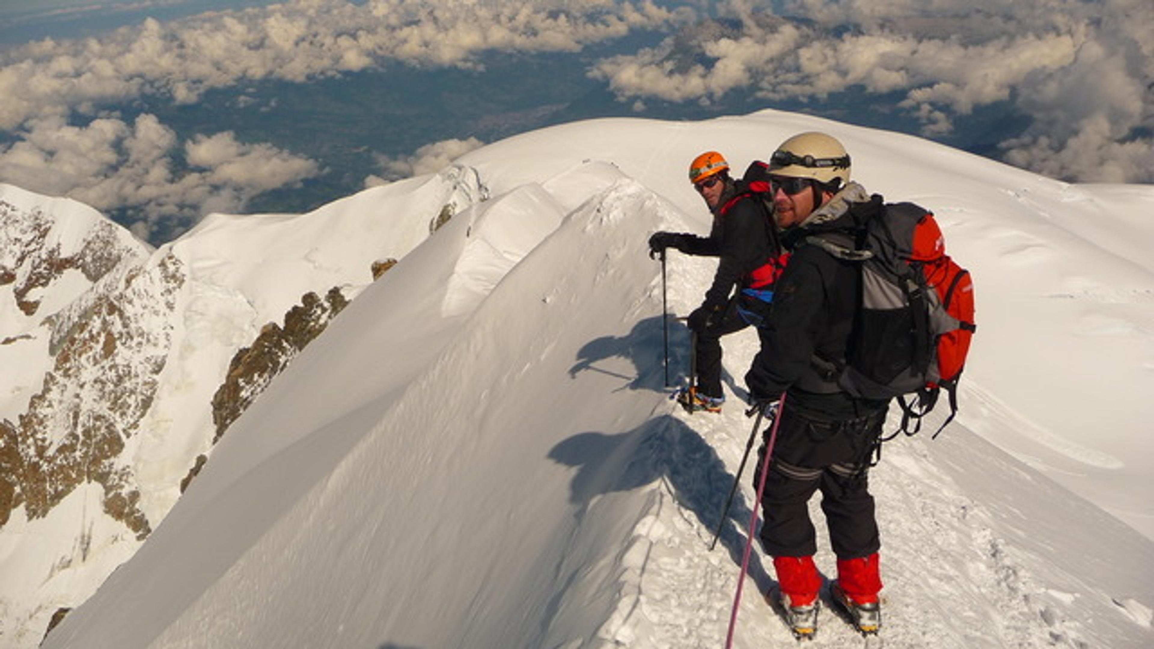Mont Blanc par les Trois Monts - Sur l'arête des Bosses