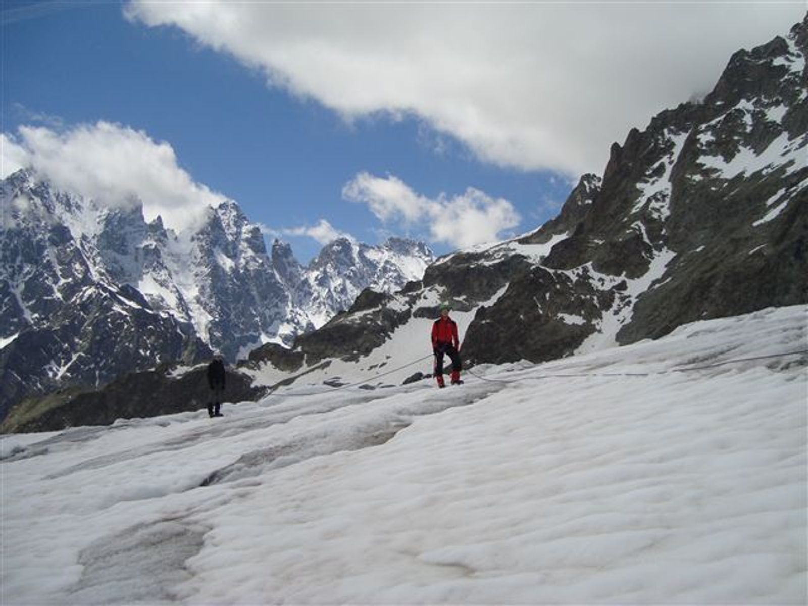 Ecole de glace - Glacier Blanc - Et le Pelvoux toujours là!