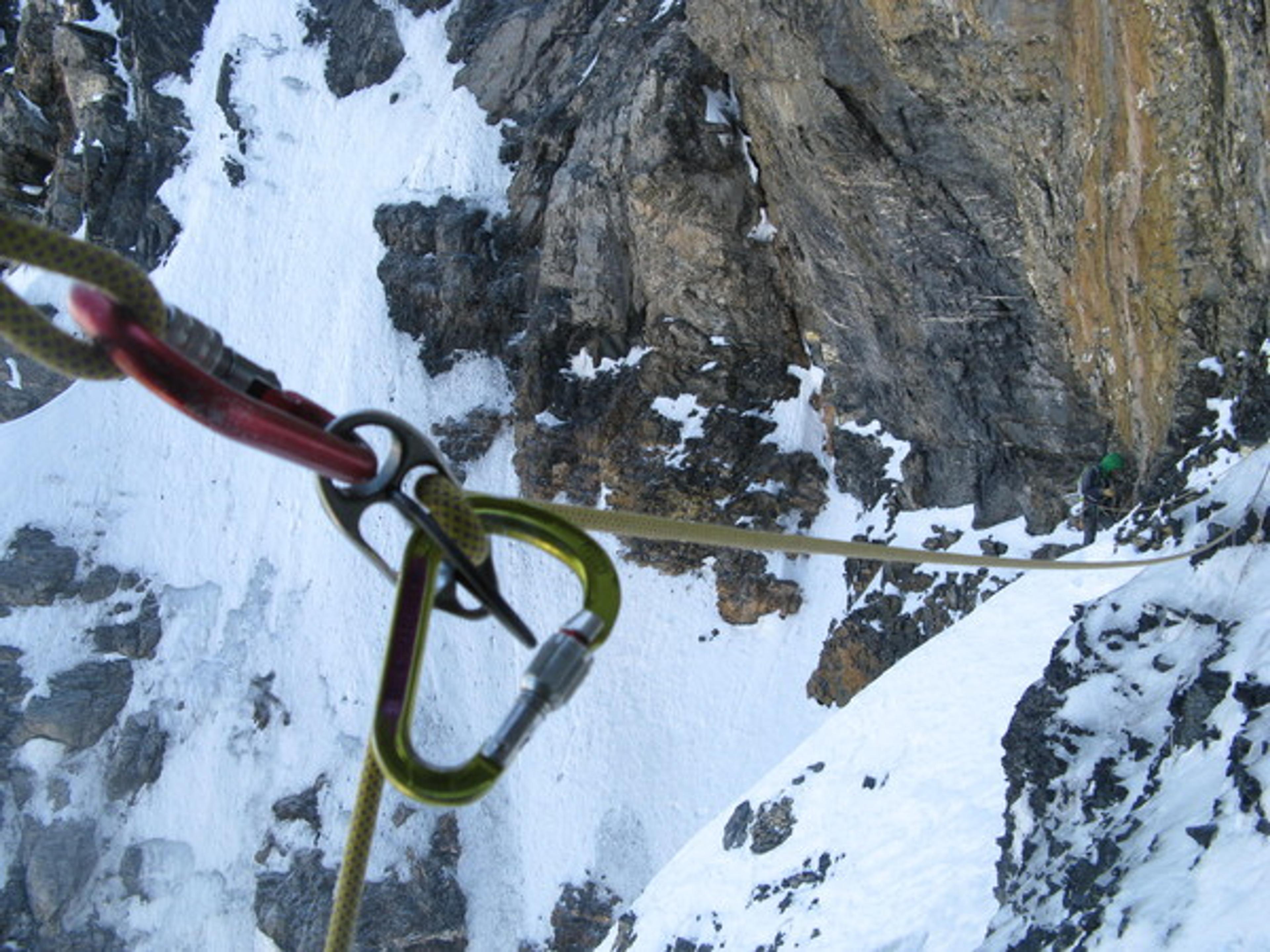 Eiger - Voie Heckmair - La vire délitée