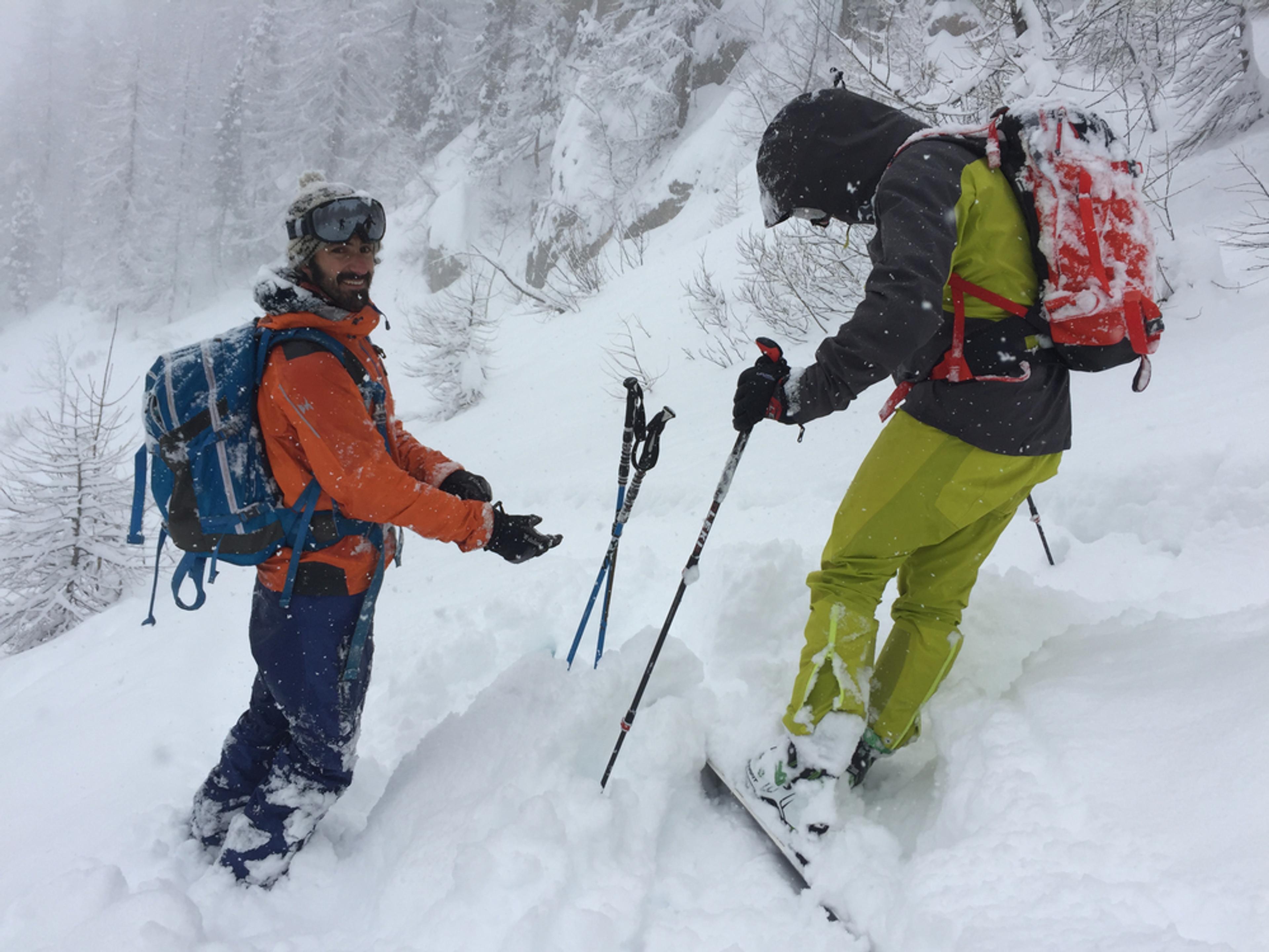 Hors piste Puy-St-Vincent - Chute de neige copieuse= content!