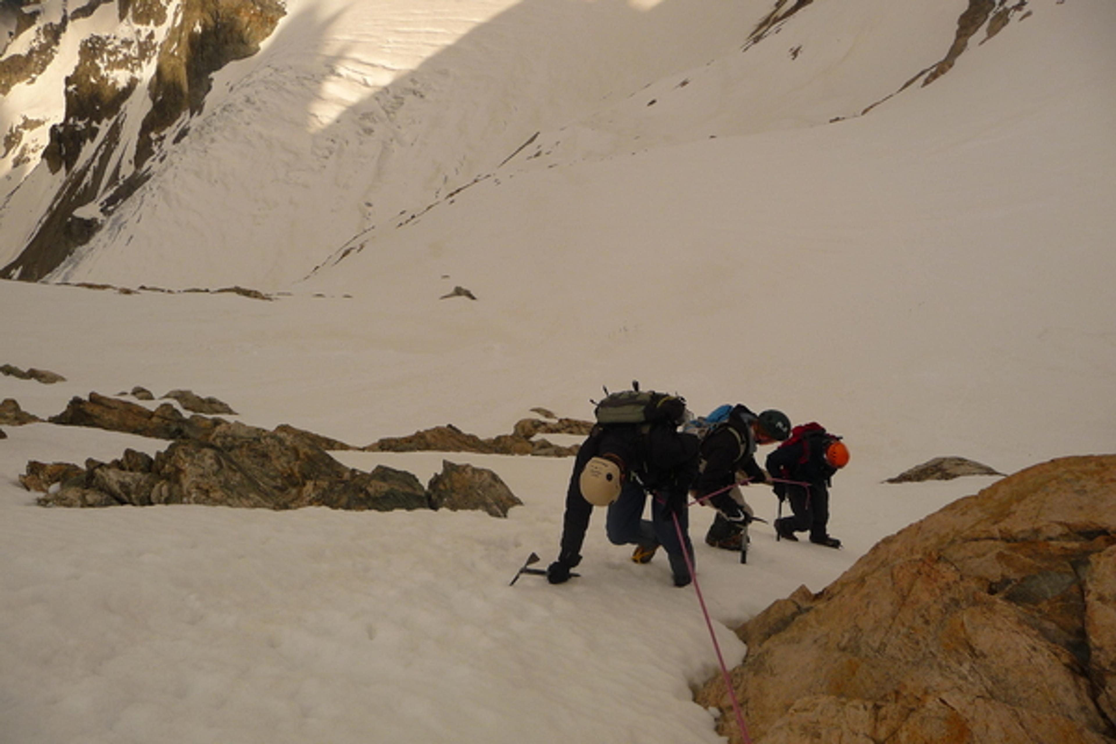 Pic d'Arsine - Descente assurée de la pente la plus raide