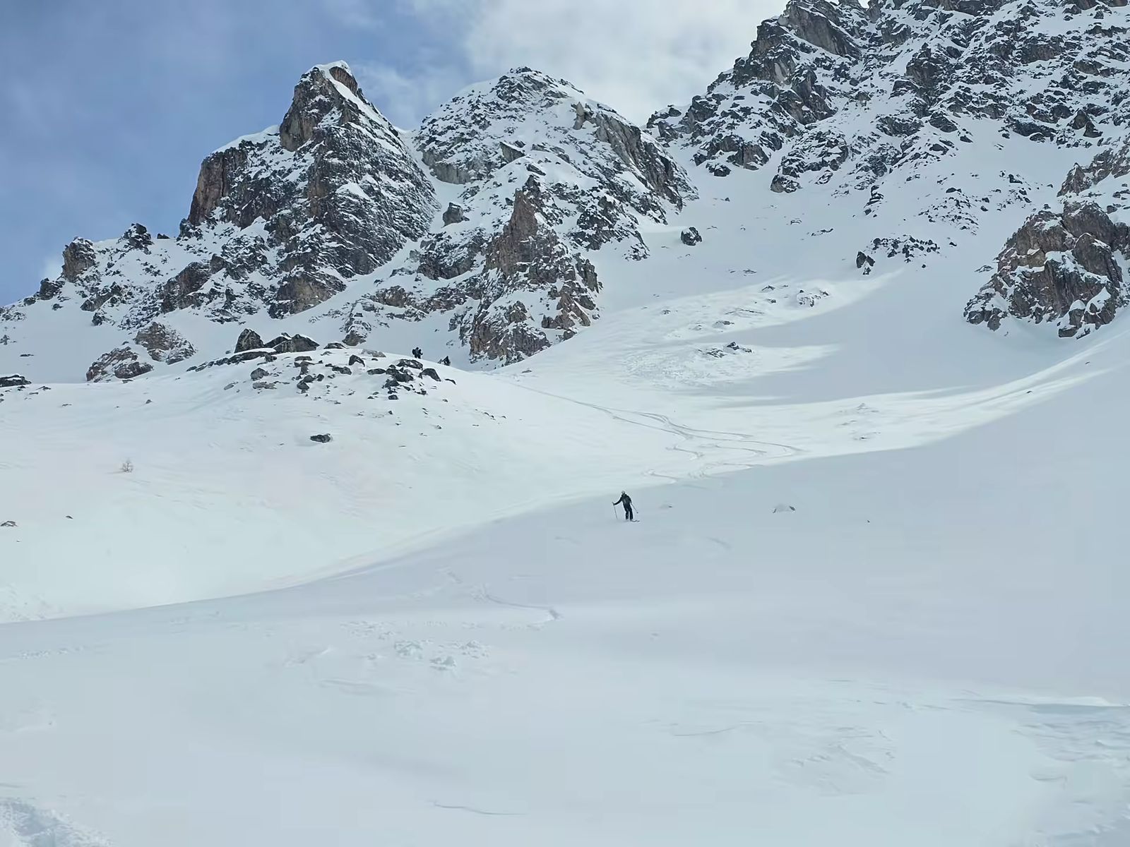 Du très bon ski et une visibilité bien meilleure que prévue après l'Aiguille Pierre André