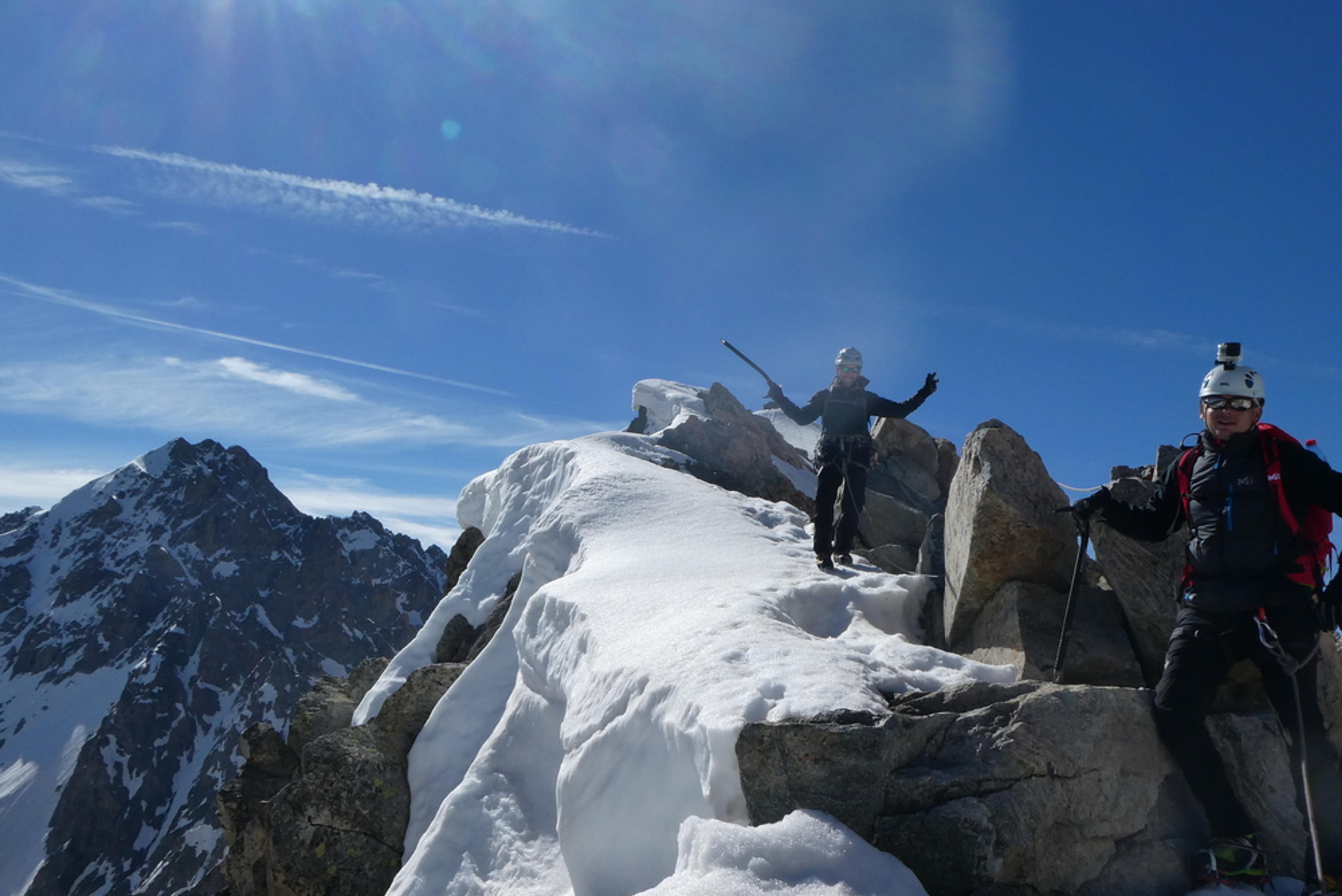 Traversée du Pic d'Arsine - L'arête à la descente