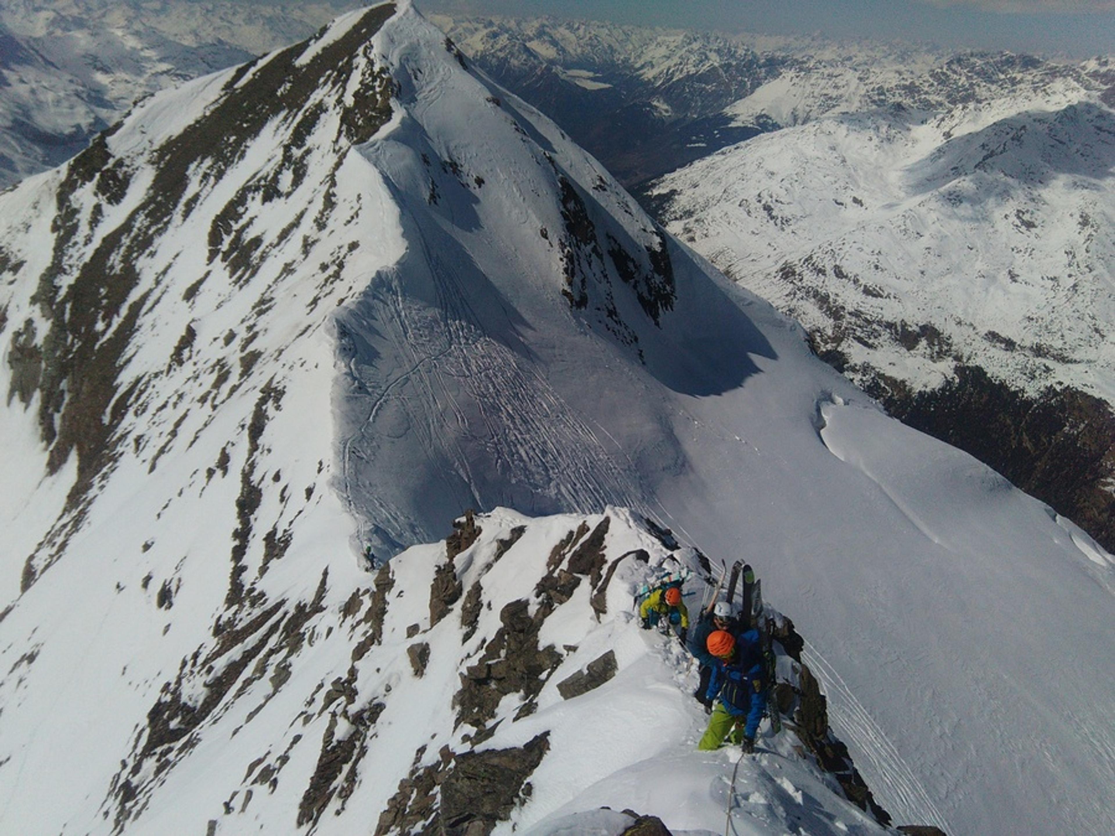 Sur l'arête du Pedranzini