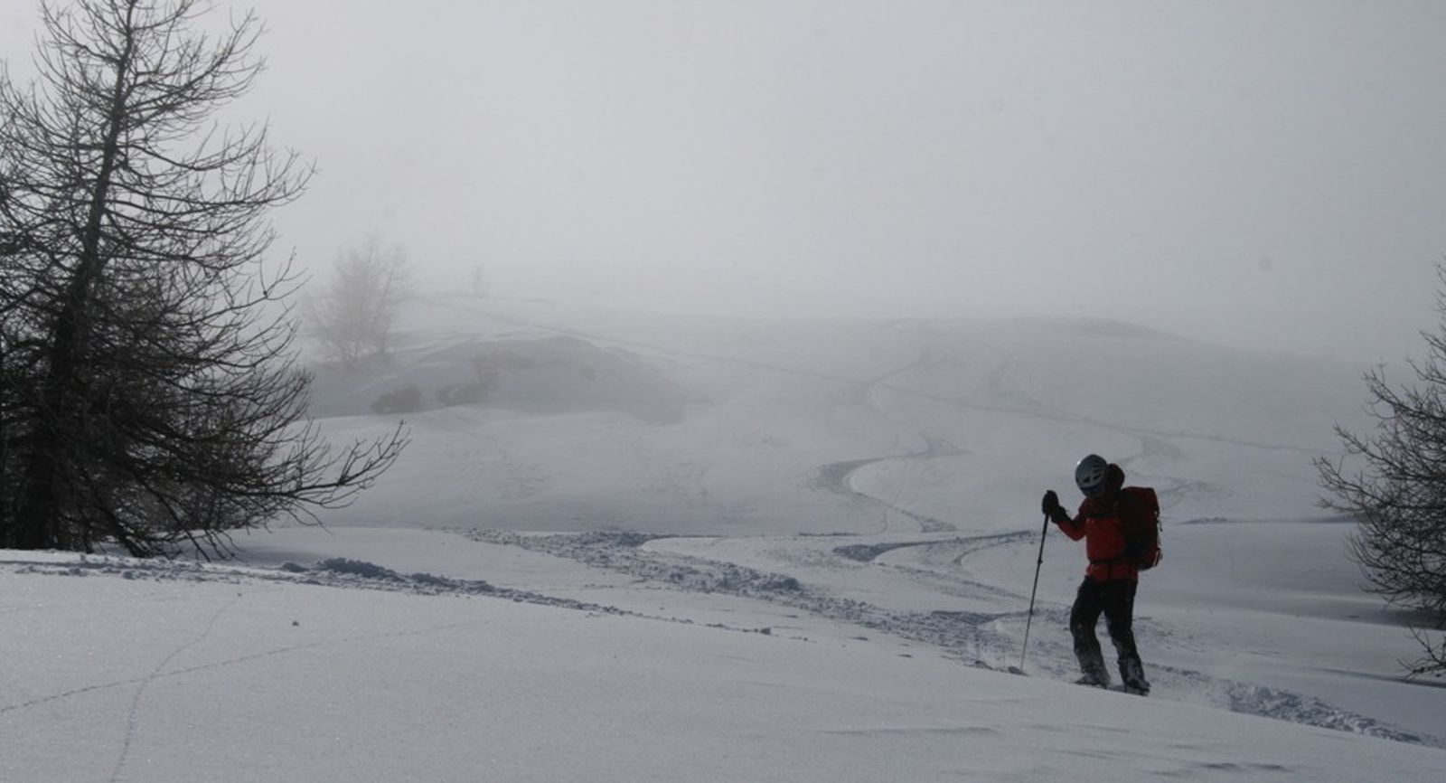 Ski de rando - Crête de la Seyte - Nos traces dans le haut