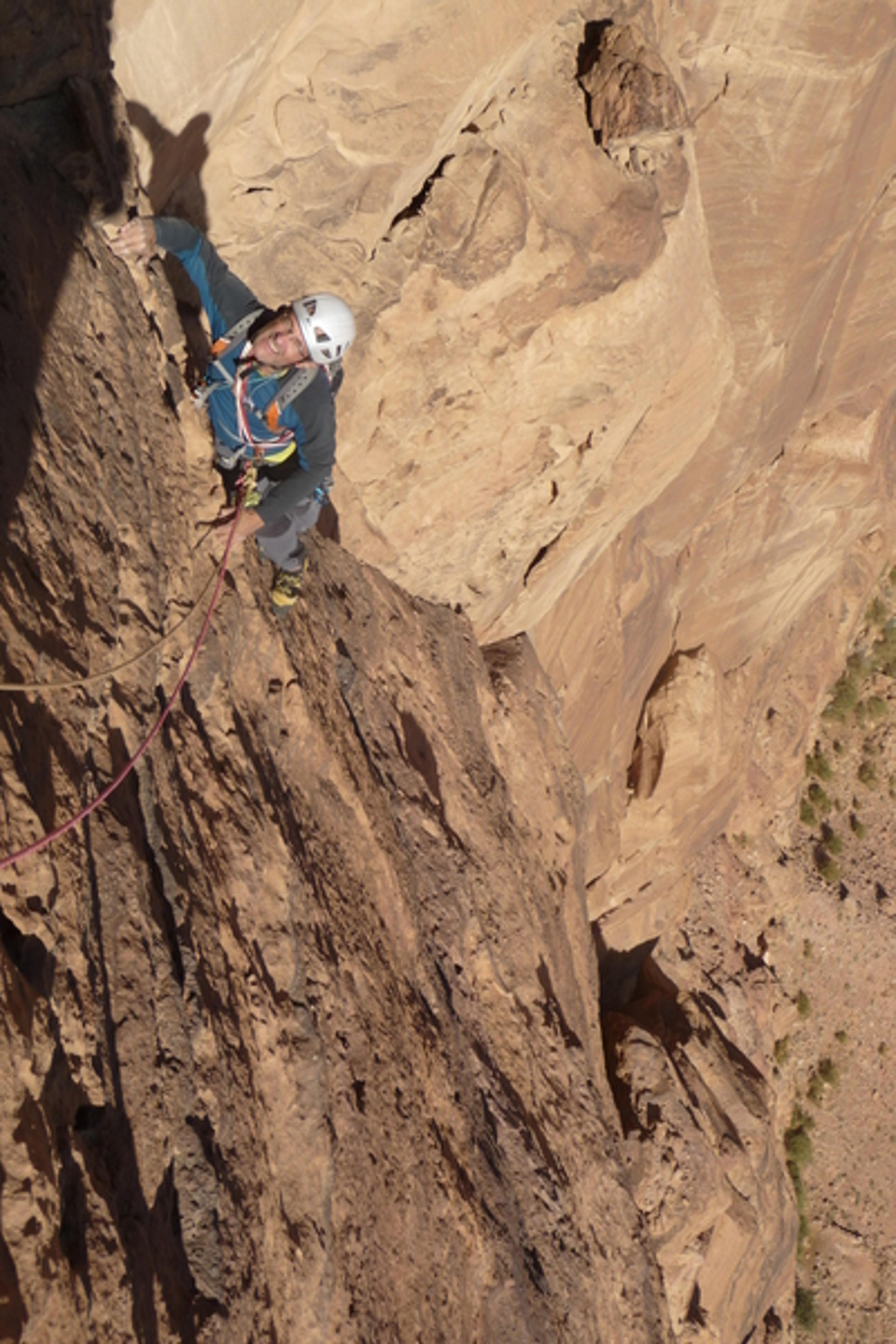 Wadi Rum - Inshallah factor - Le 6a après le crux, classos