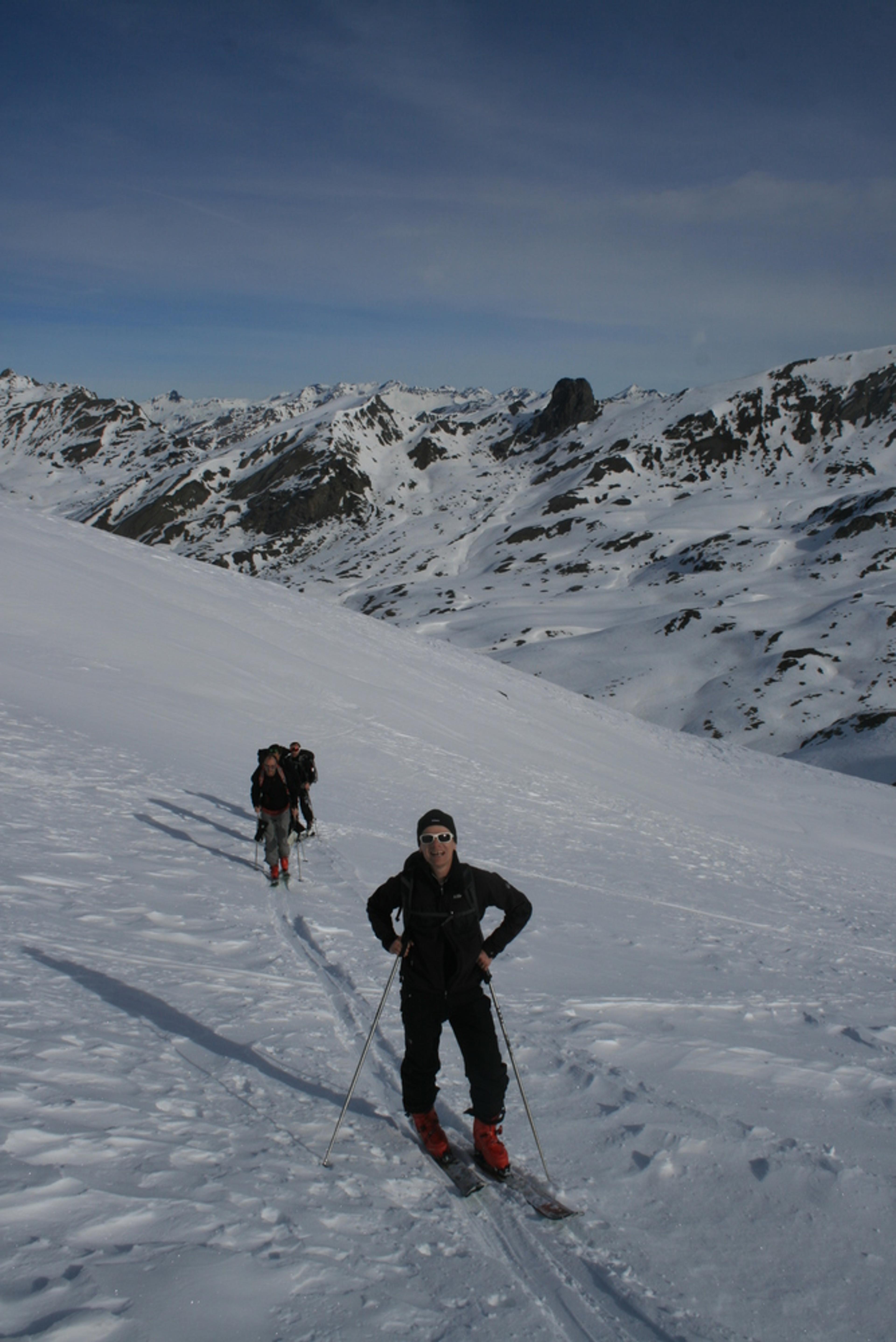 Raid ski Queyras - Tête du Longet - Lolo et son rythme régulier!
