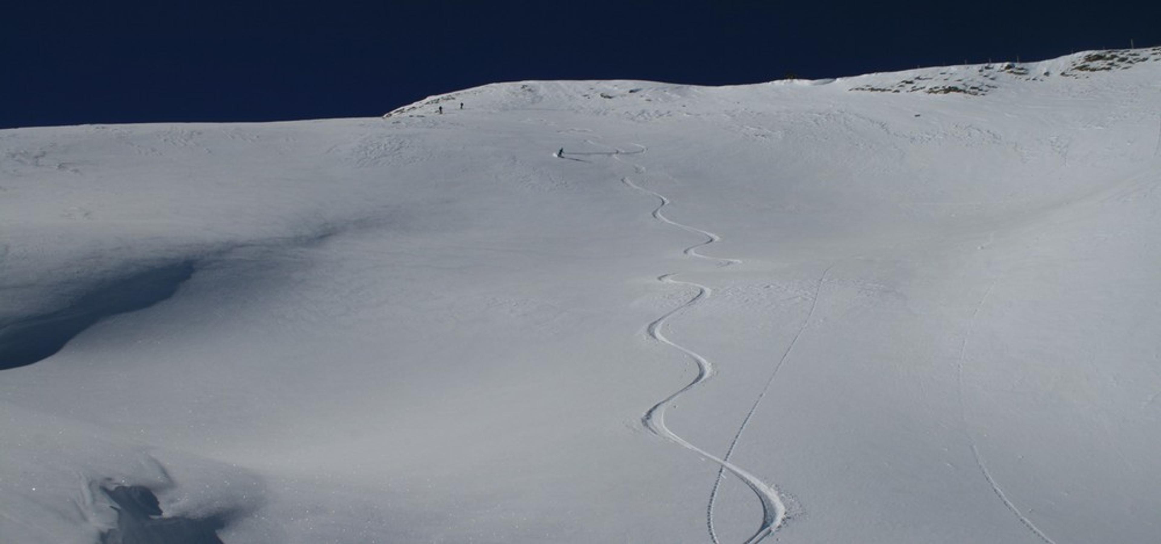 Ski de randonnée - Les Orres - Premières traces en dehors des pistes, pas mal!