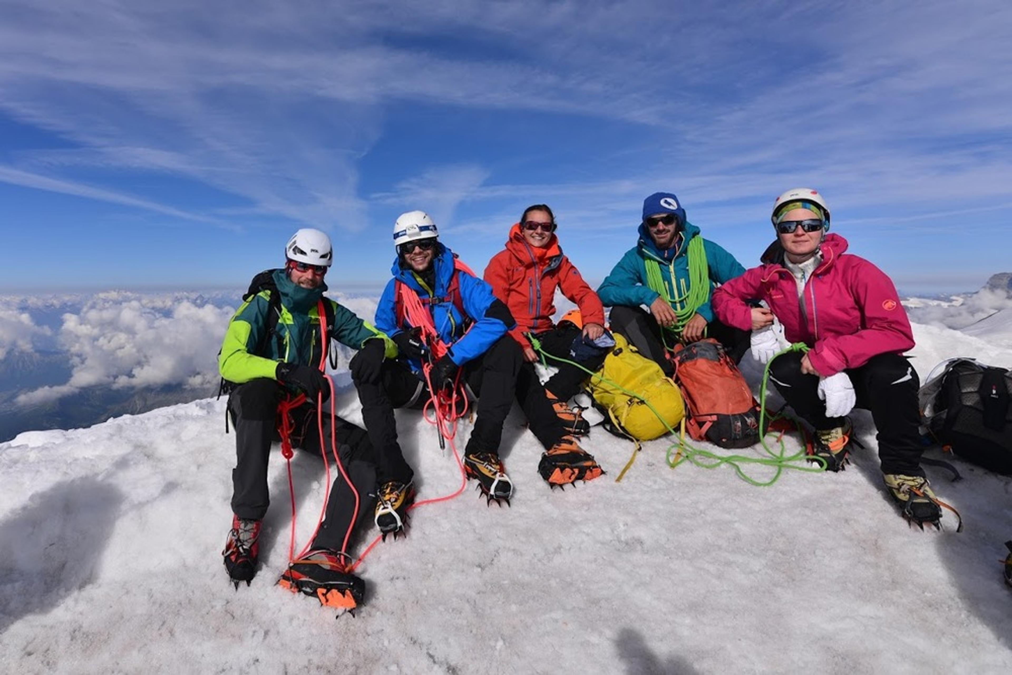 Au sommet de Castor - 4000m du Mont Rose