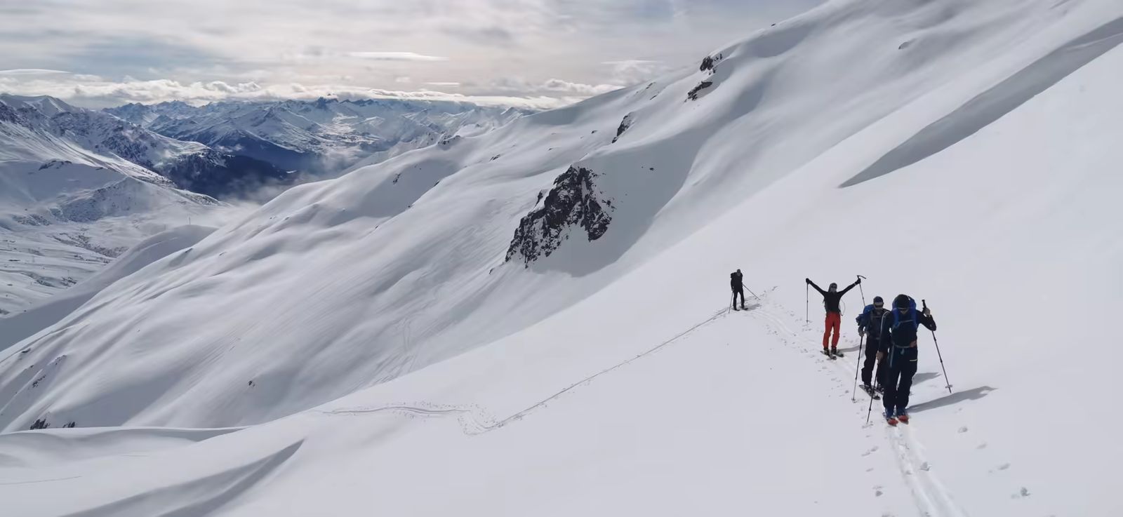 Encore une montée très classe en peaux de phoque en Tarentaise