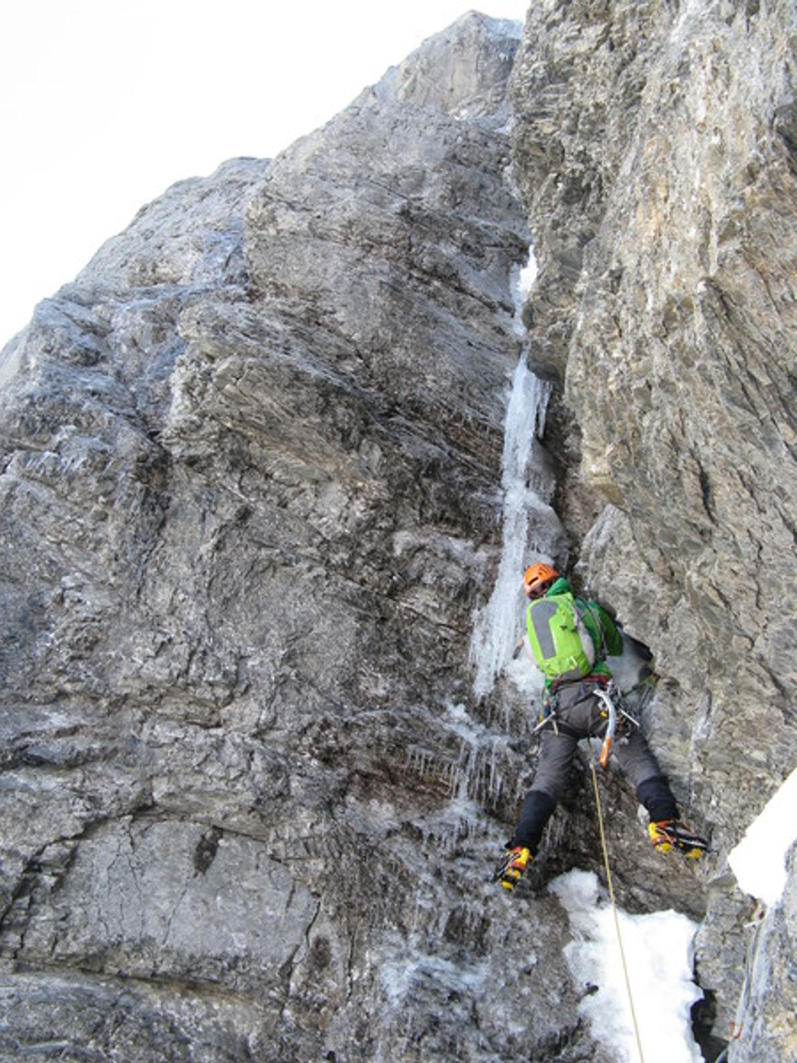 Eiger - Voie Heckmair - Longueur clé de la rampe