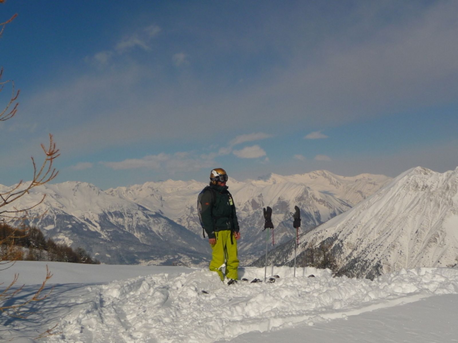 Hors piste Crévoux - Pause contemplative