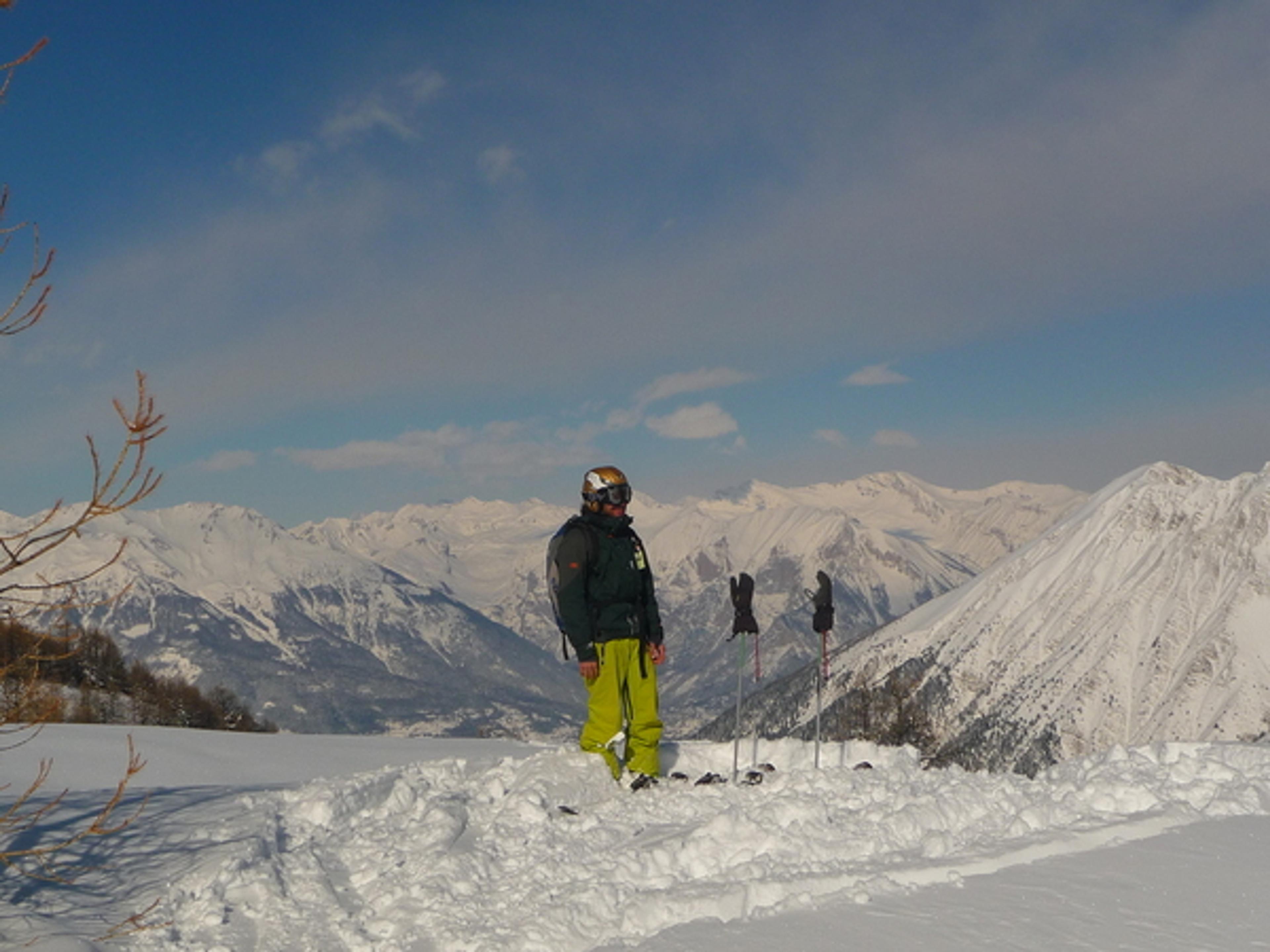 Hors piste Crévoux - Pause contemplative