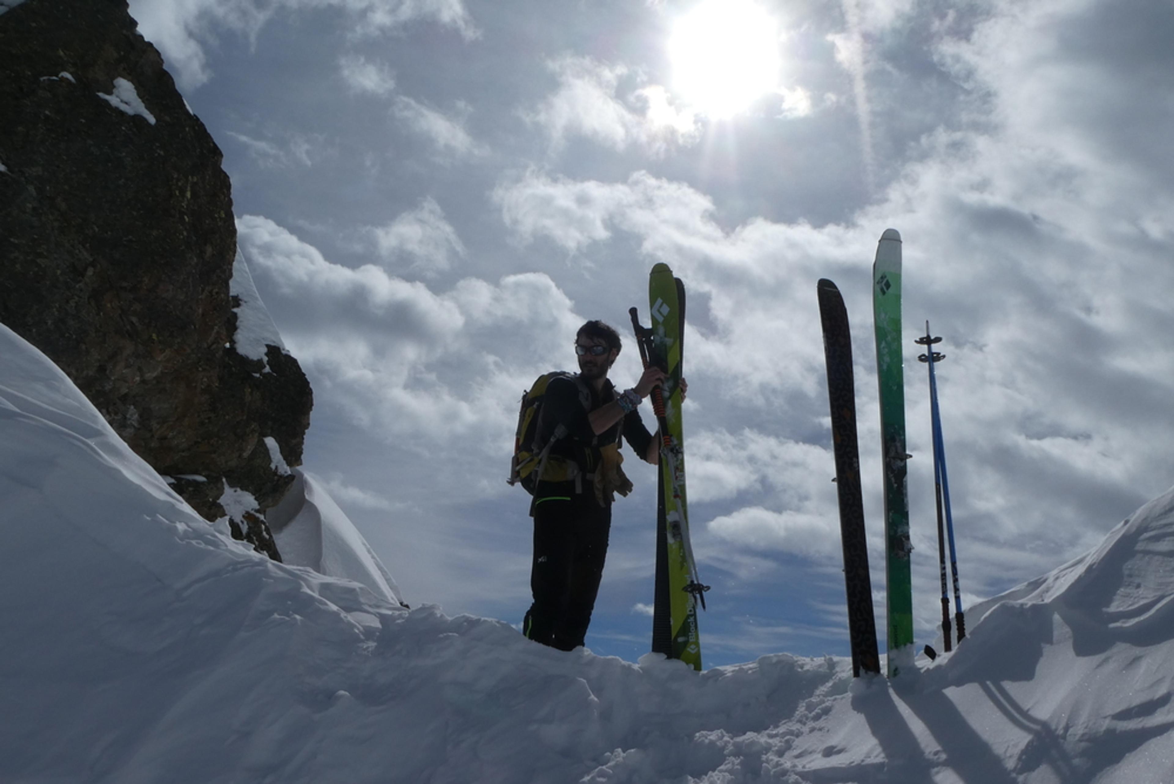 Couloir pente raide - Petit Davin - A la brêche