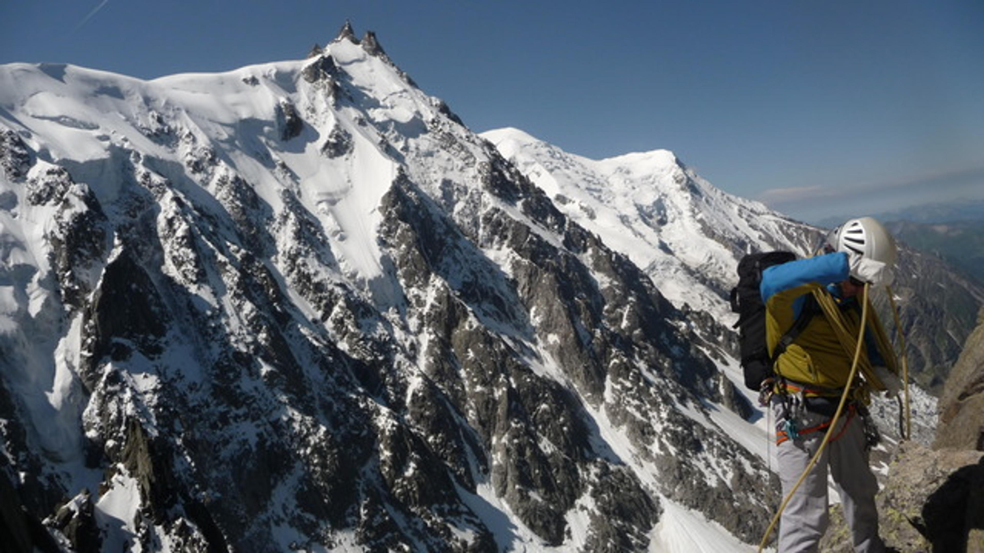 La face N de l'Aiguille du Midi