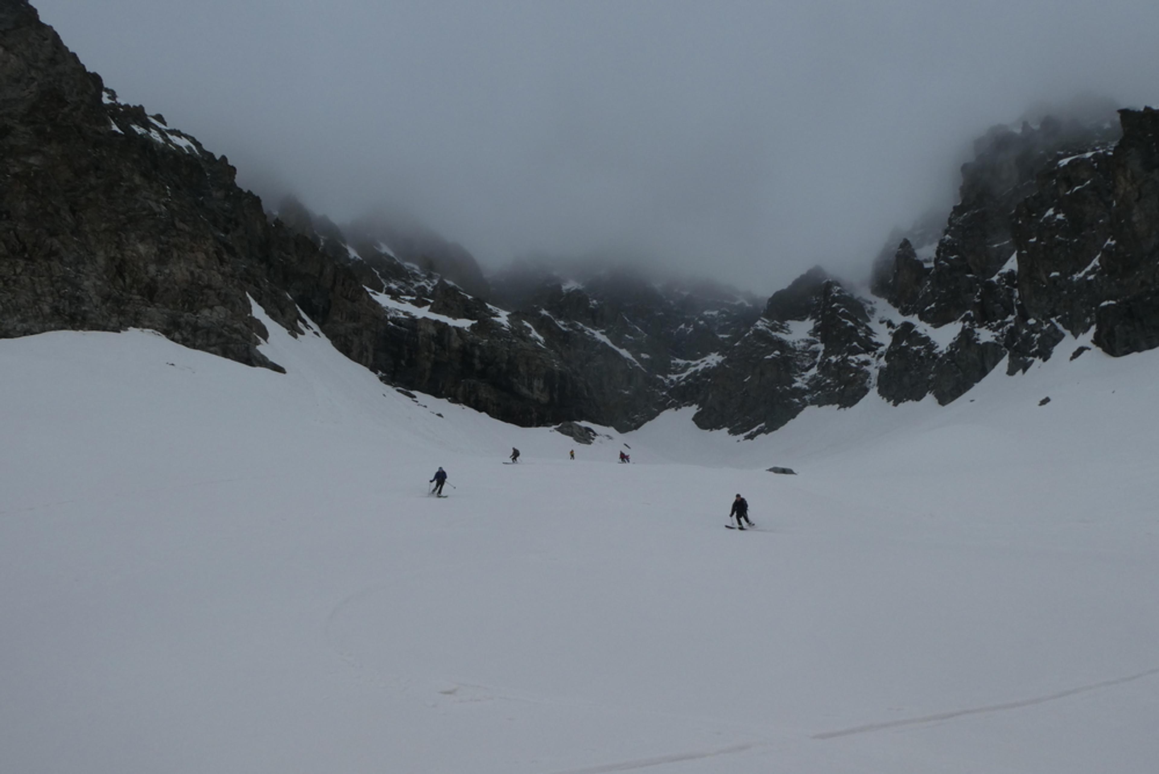 Raid ski Ecrins - Sous le col de Monetier