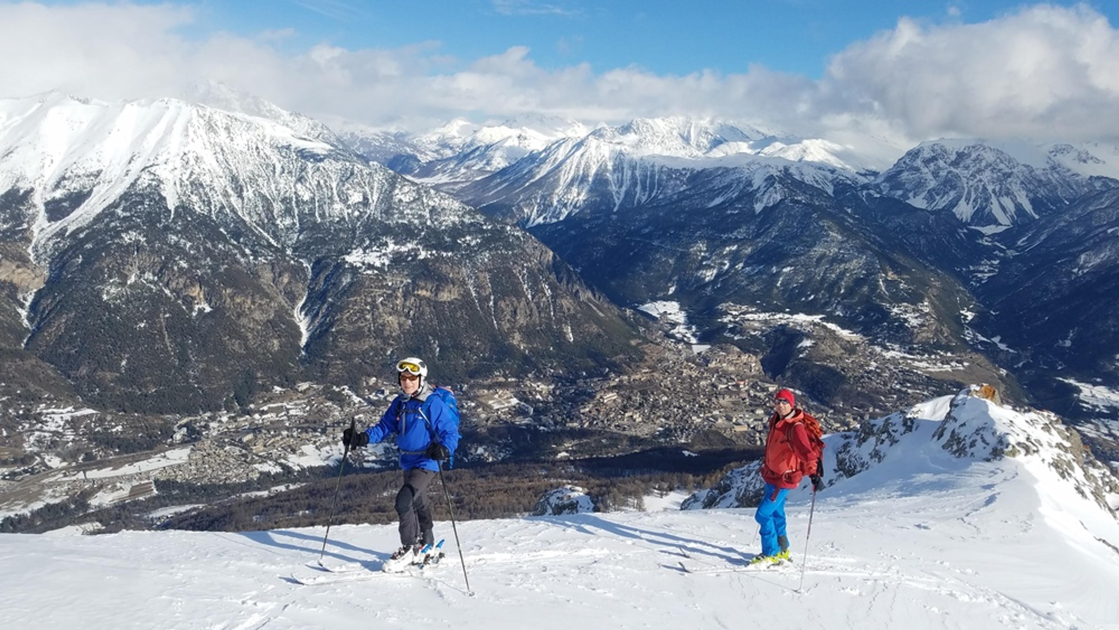 Stage freerando – Serre Chevalier – On surplombe Briançon