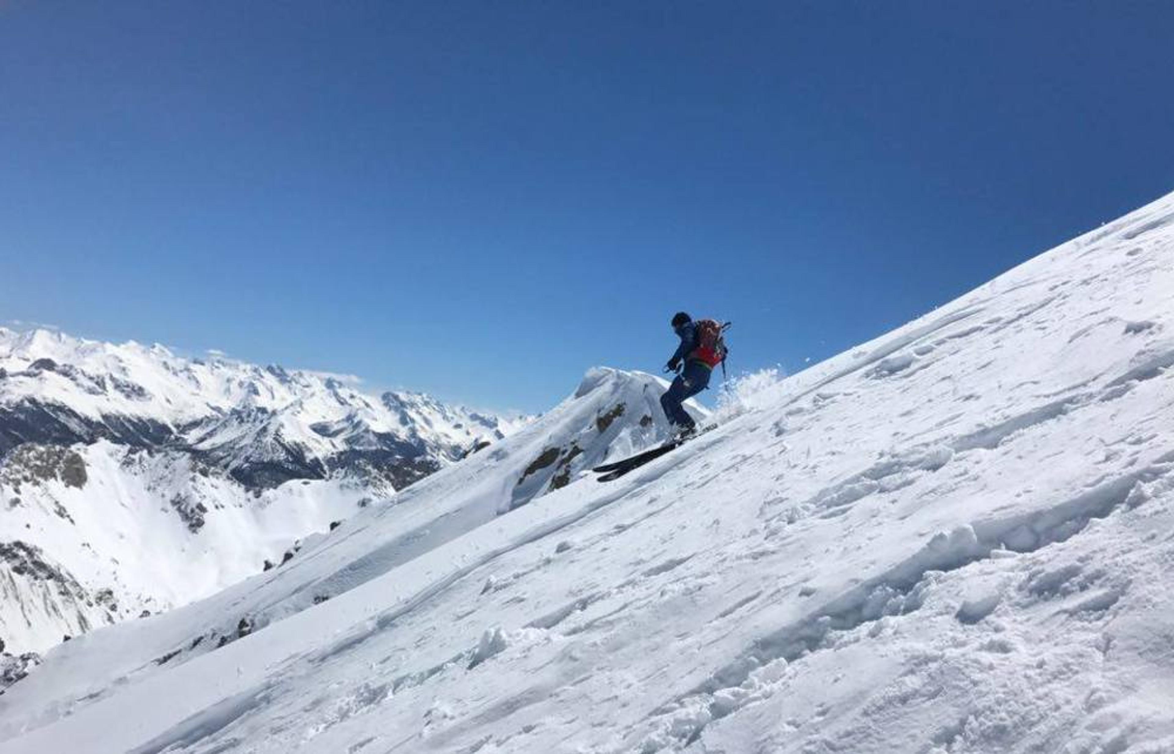Beal Traversier - Premiers virages sous le sommet
