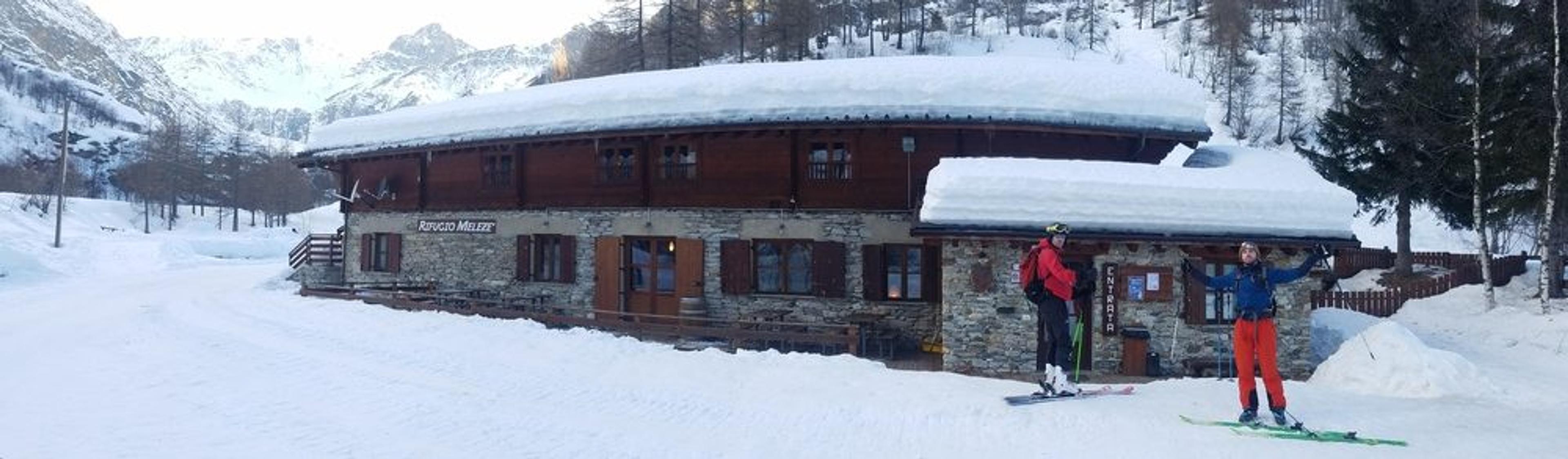 Raid Ski – Monté Vigna – Arrivée au refuge Mélezé