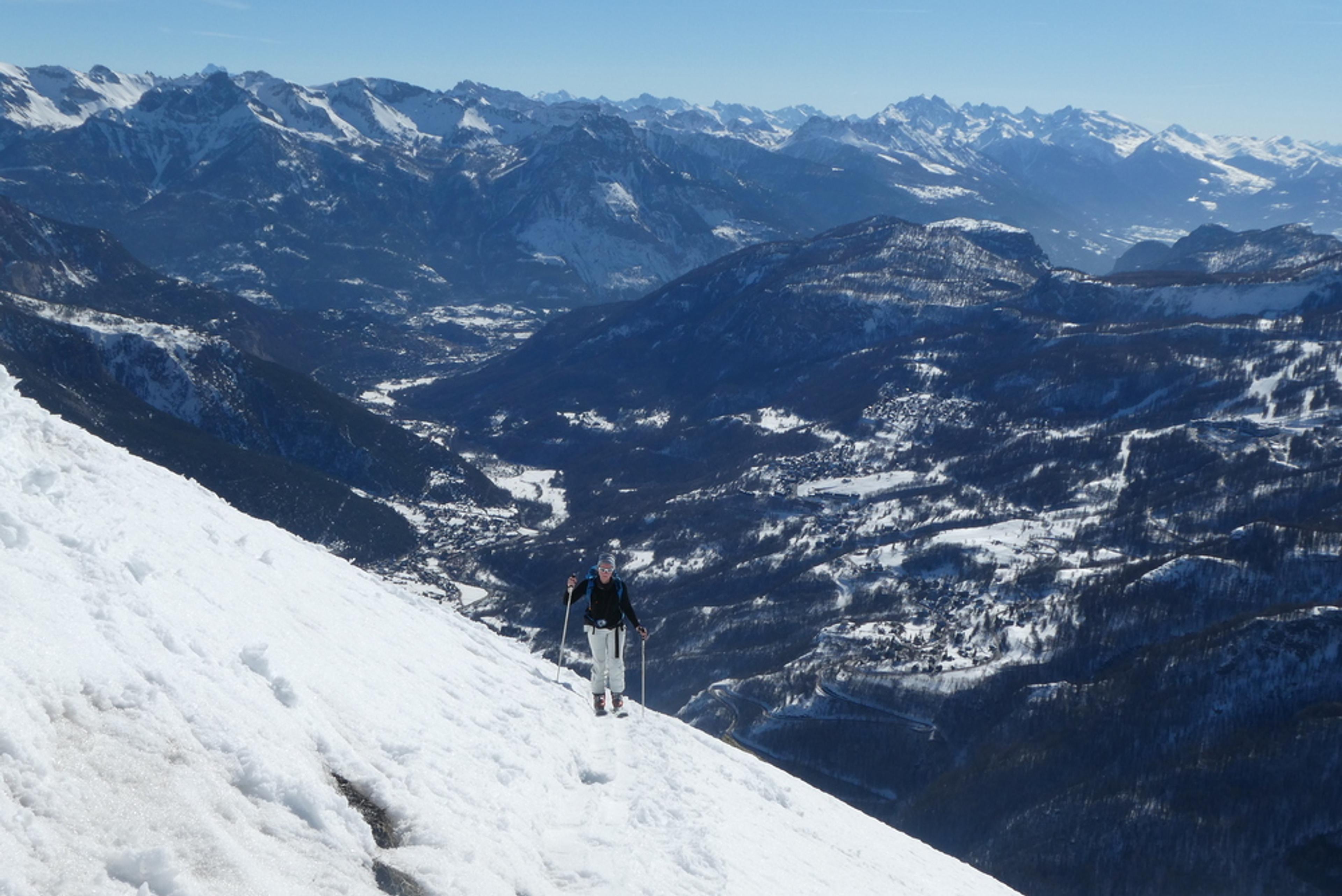 Découverte ski de rando - La Blanche - Christelle vers la Croix du Chastellet