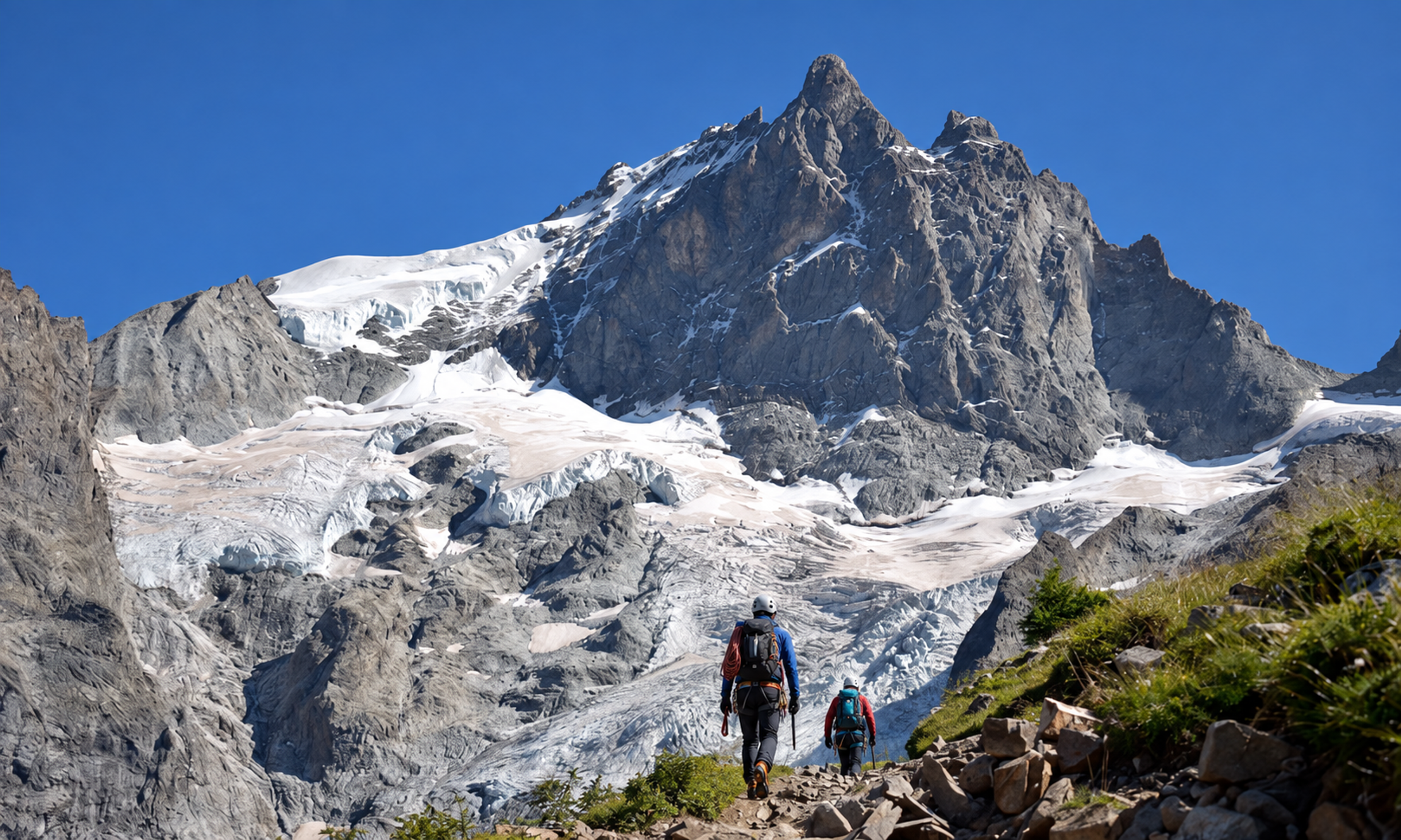 Face nord de la Meije — Voie du Z et traversée des arêtes