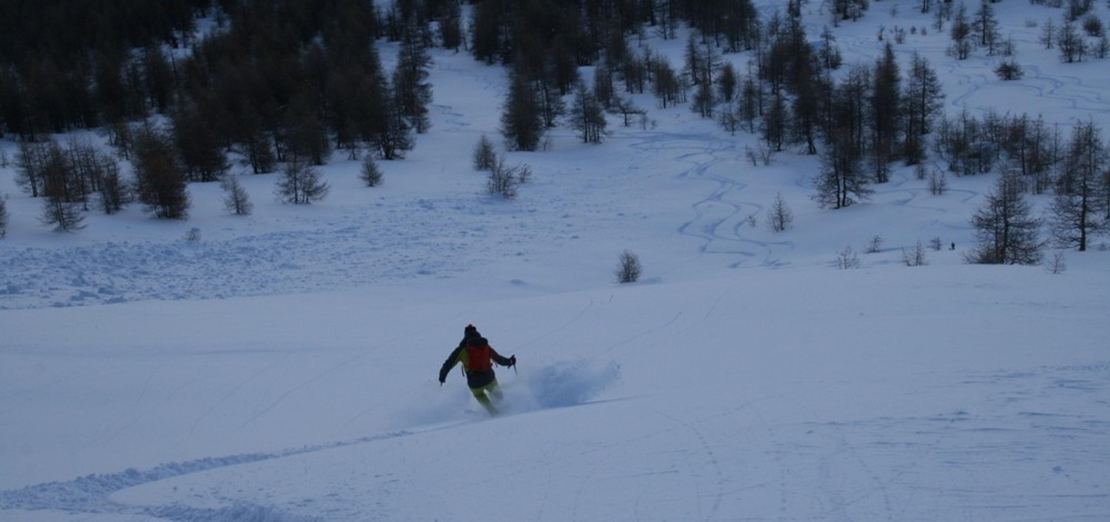 Hors-piste à Saint-Véran - Couloir de Chateaurenard - Faut pas en perdre une miette!