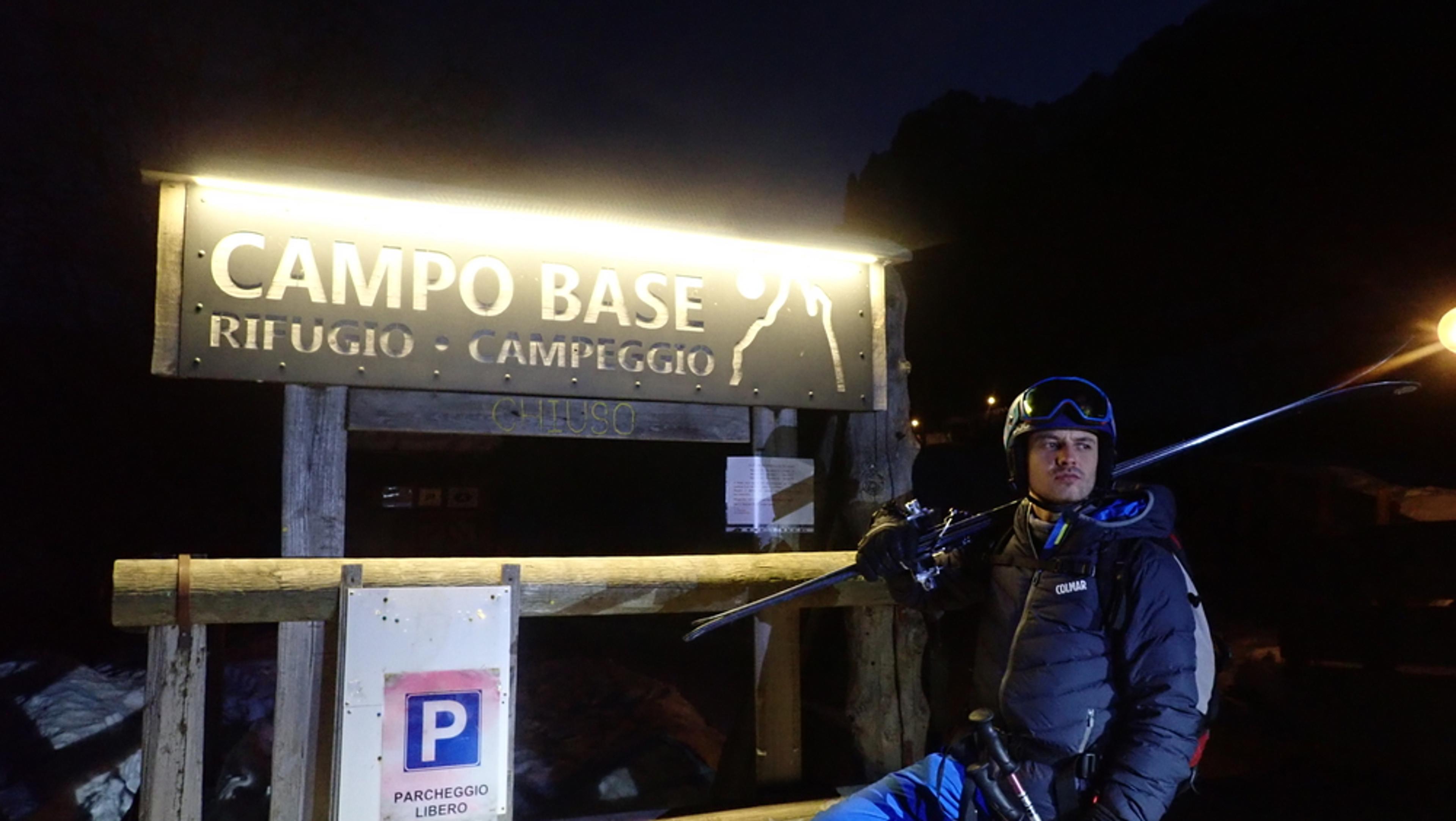 Raid ski – Col de Stroppia – Petite arrivée nocturne à campo Base