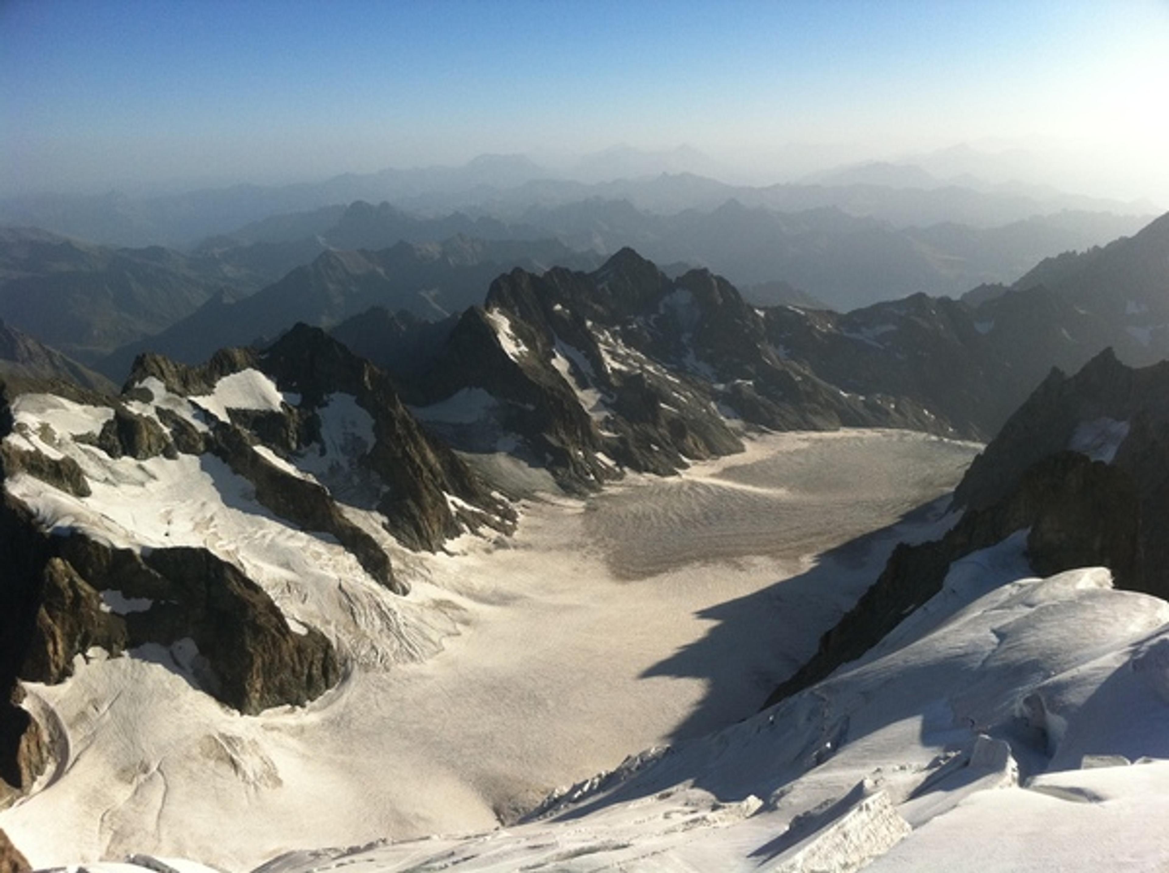 Barre des Ecrins - La vue vers le Nord