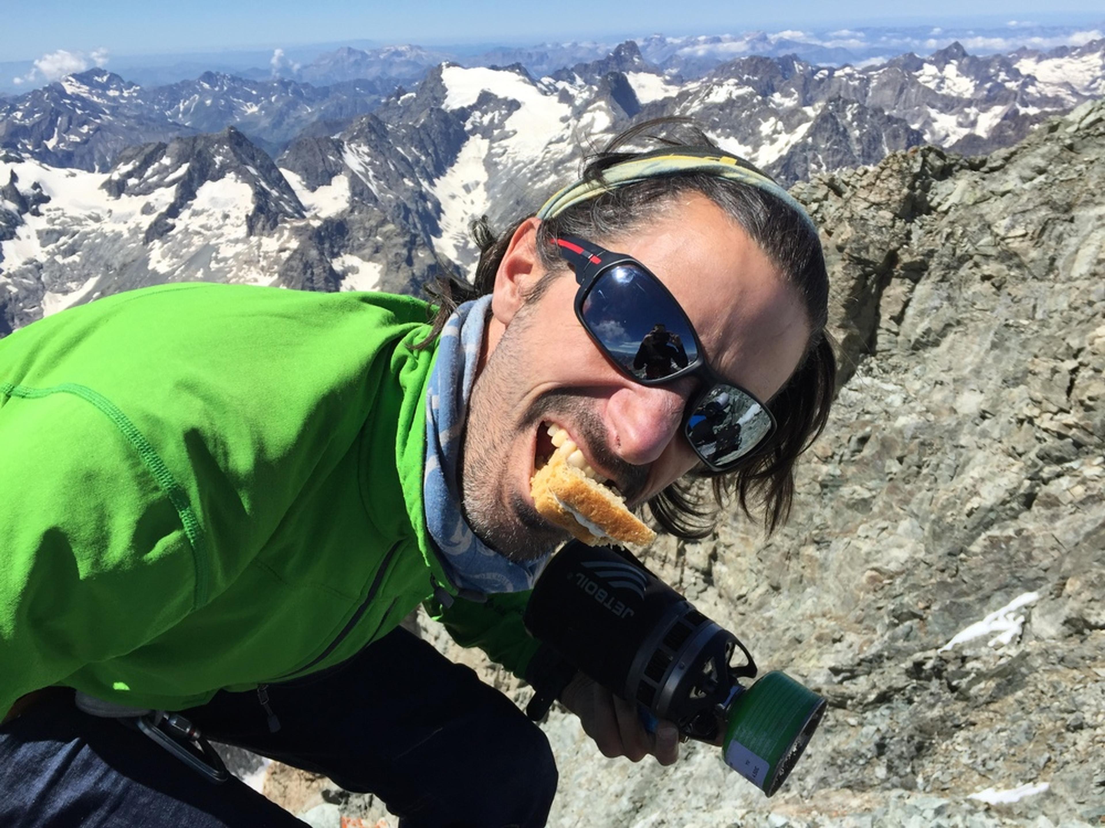 Pilier sud Barre Ecrins - Guide en poid à l'hypoxie