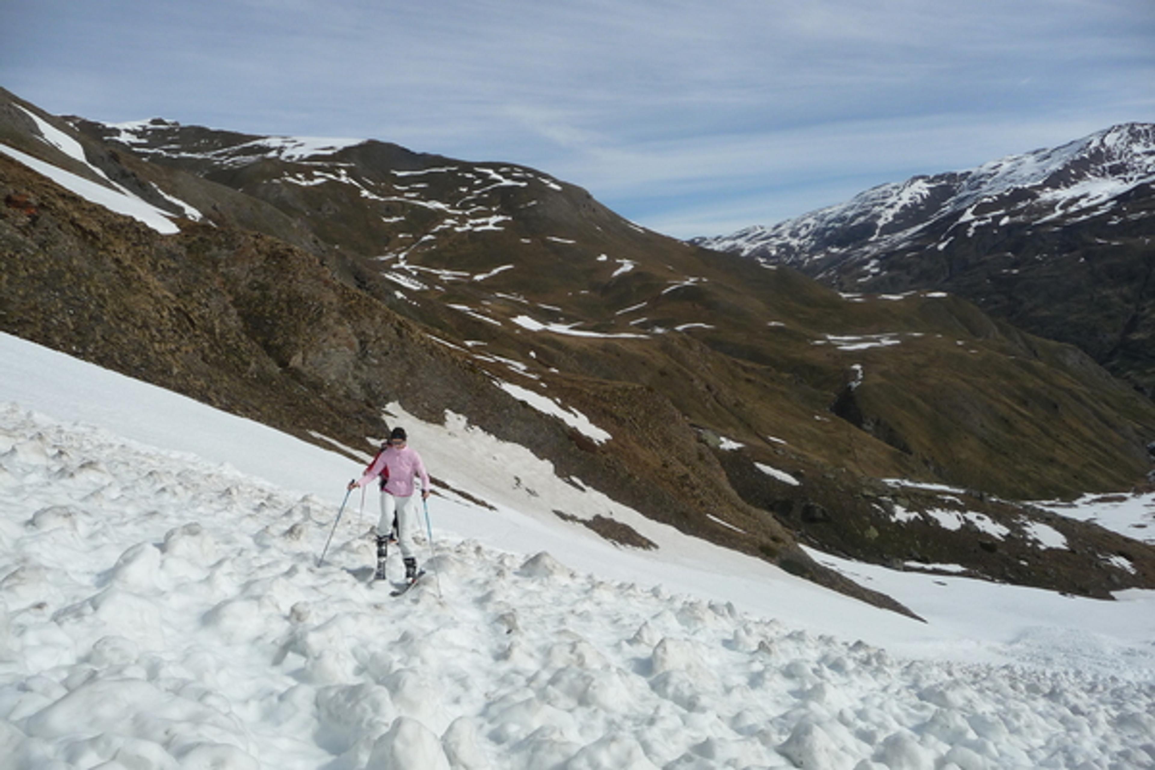 Col de Péas - Traversée d'une vieille avalanche