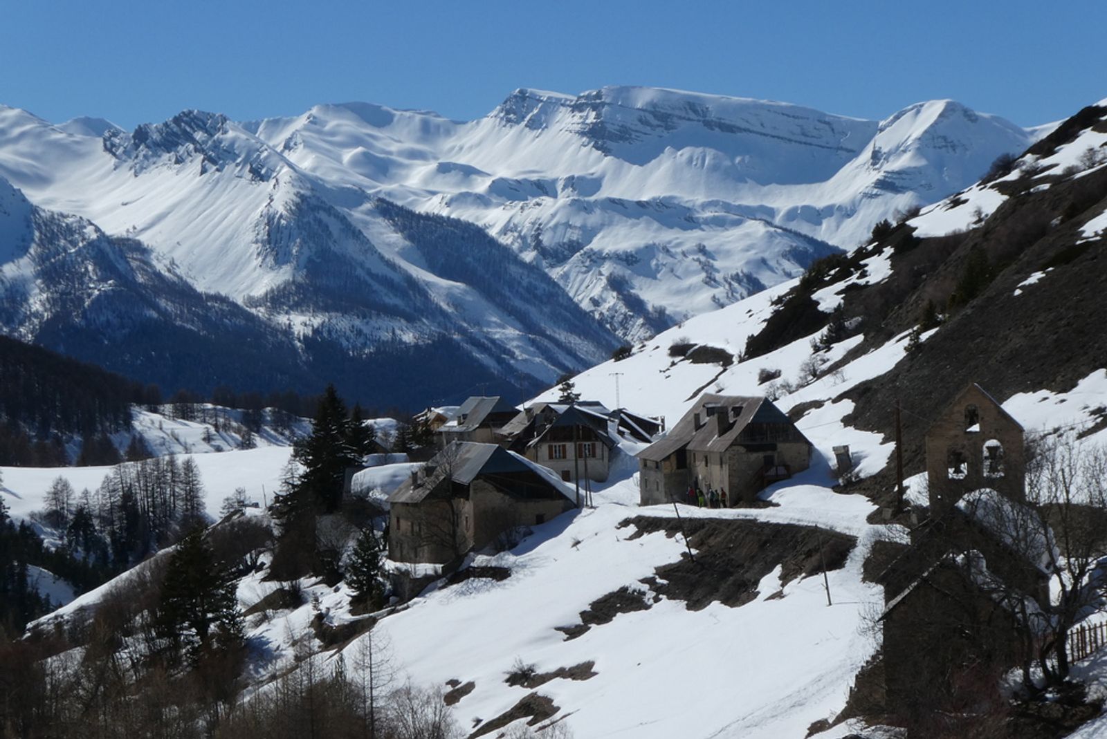 Vue sur Fouillouse sous la neige