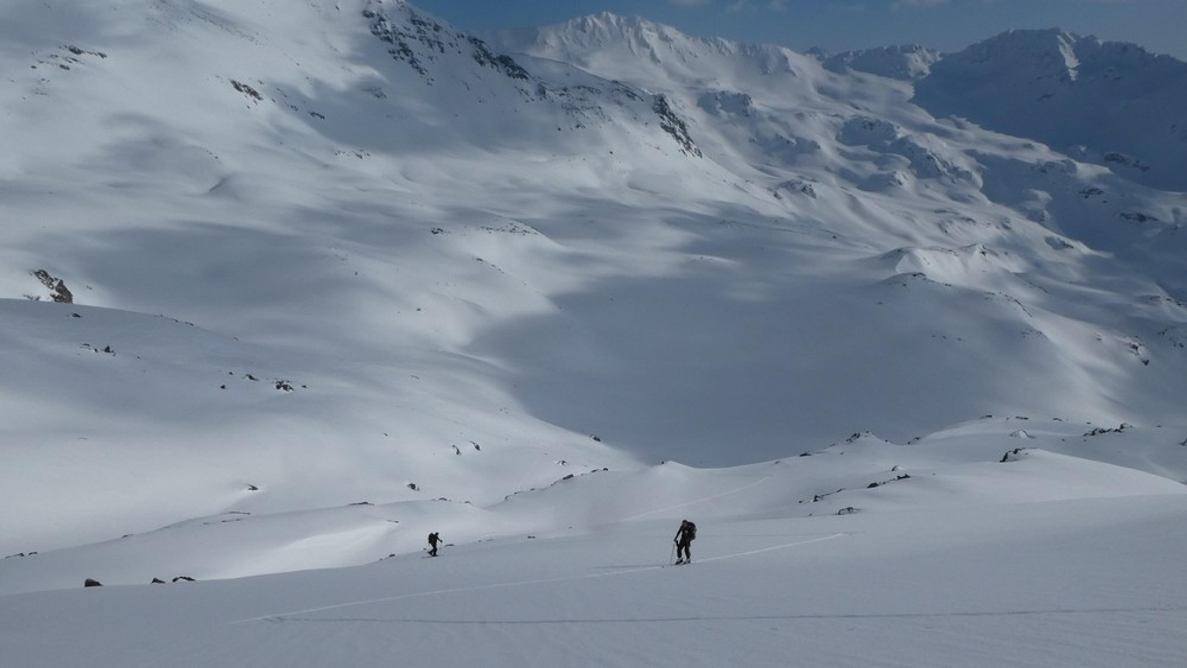 Ski rando terre rouge - Vers Roche Noire - Montée longuette