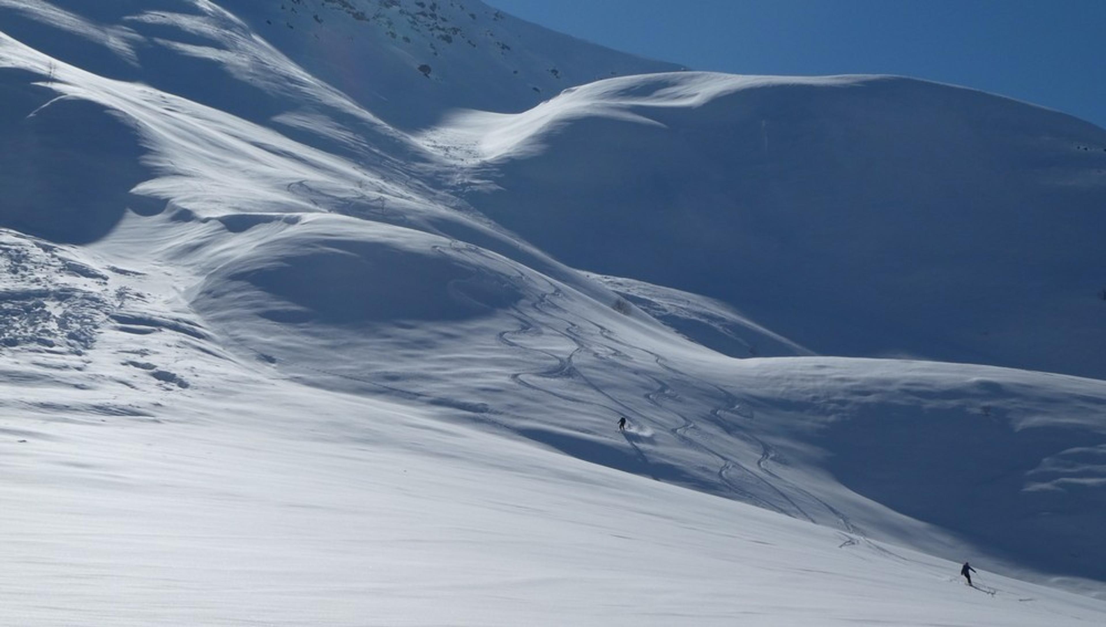 Ski hors piste rando - Valloire - Valmeinier - Fin de la descente