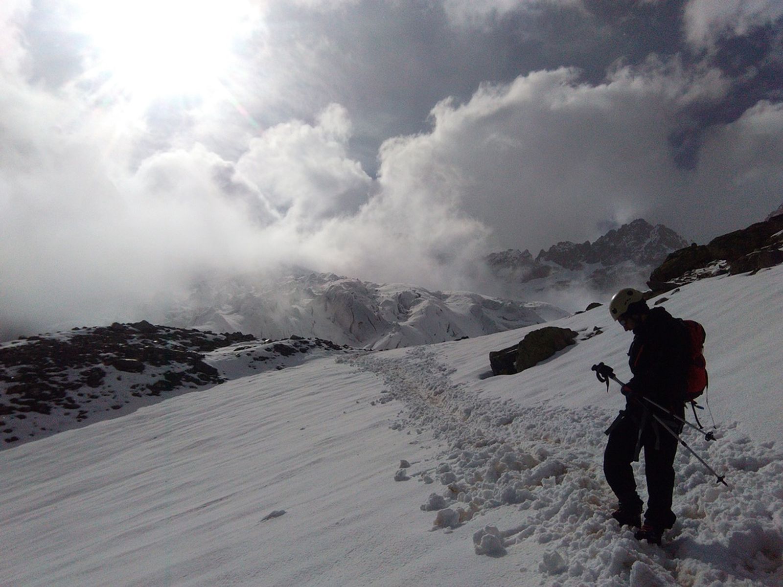 Stage initiation alpinisme - En redescendant du Glacier Blanc