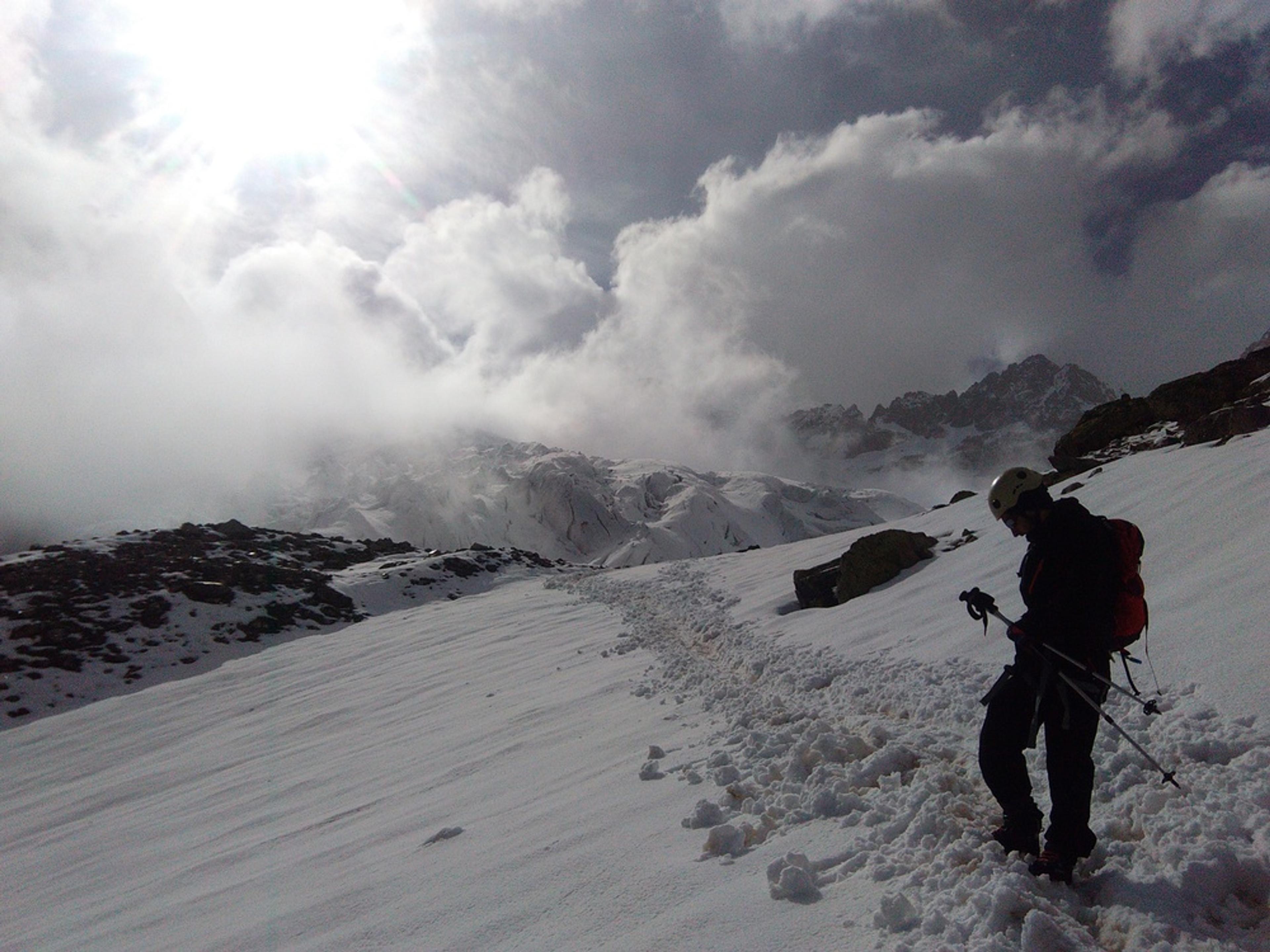 Stage initiation alpinisme - En redescendant du Glacier Blanc