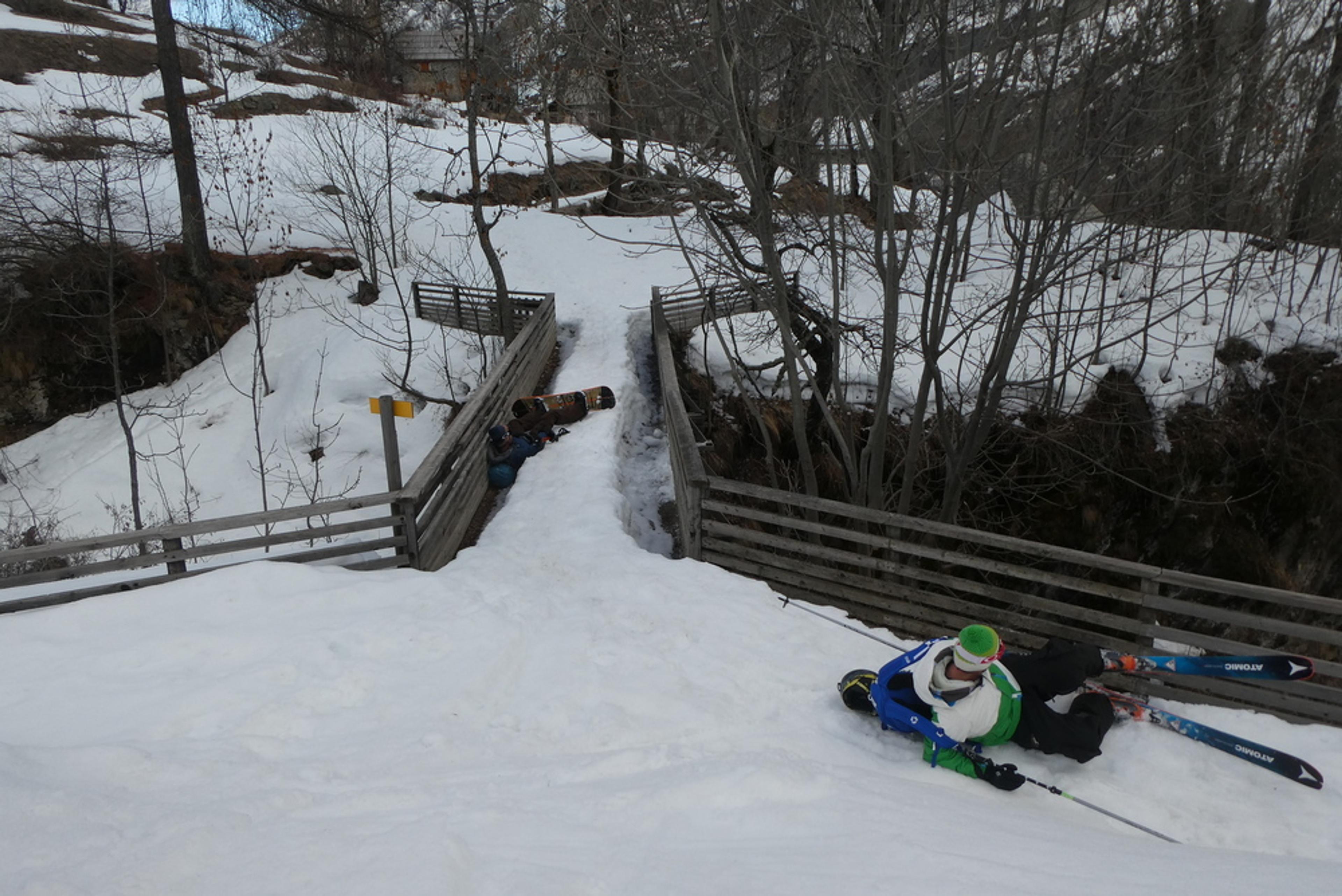 Week-end ski Dormillouse - Loupage de pont